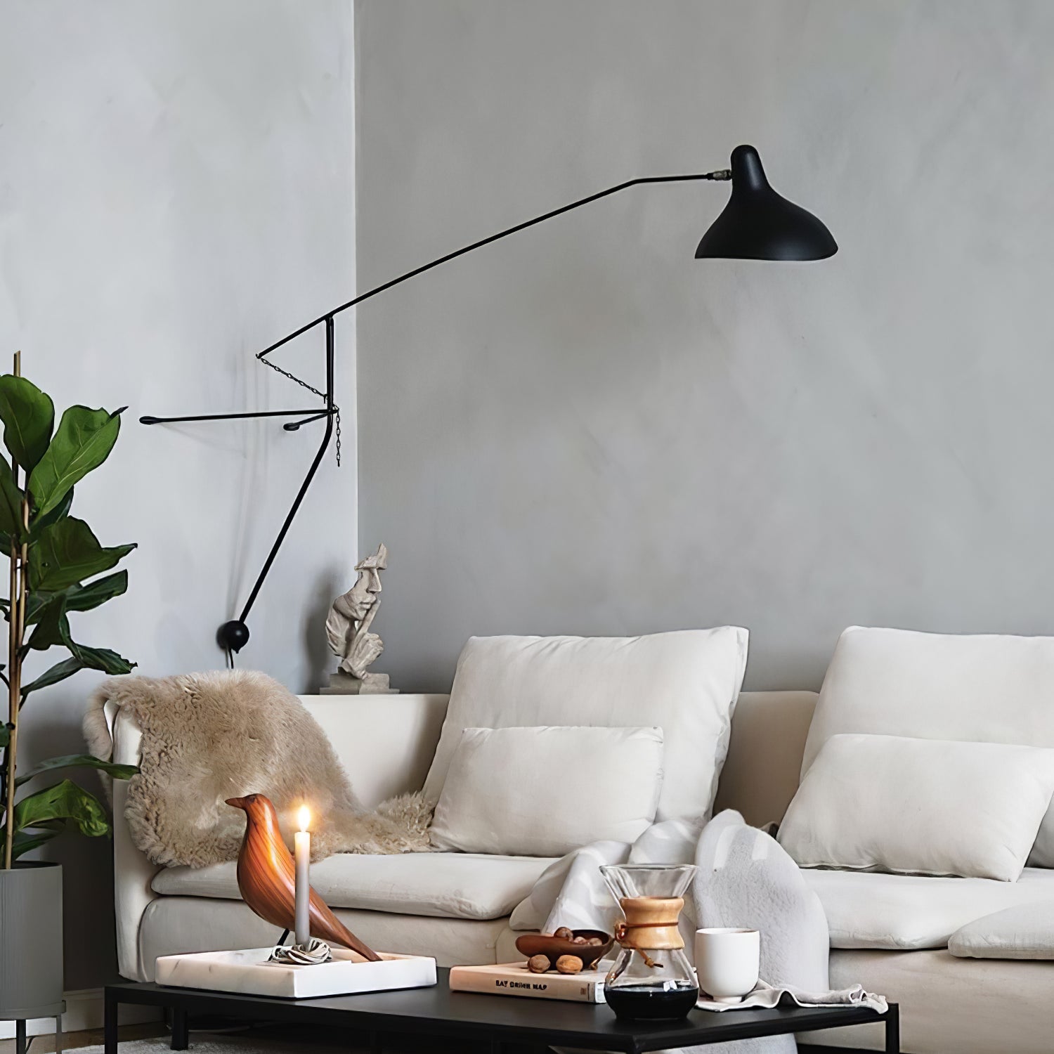 Ivsolarae Modern Minimalist Arm Wall Lamp - Neutralighting