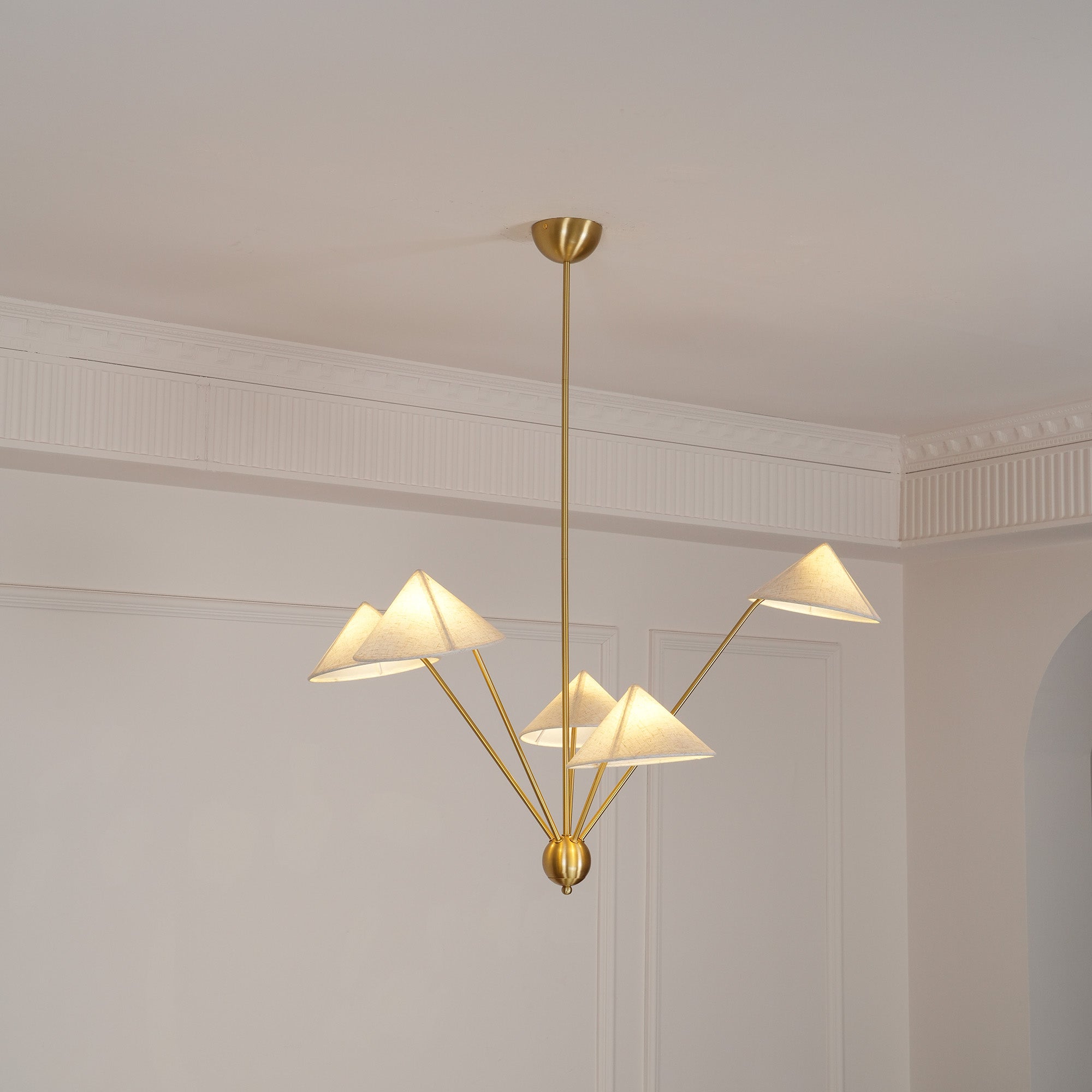 Avlorisra Lustre Laiton Tissu Industriel Vintage - Neutralighting