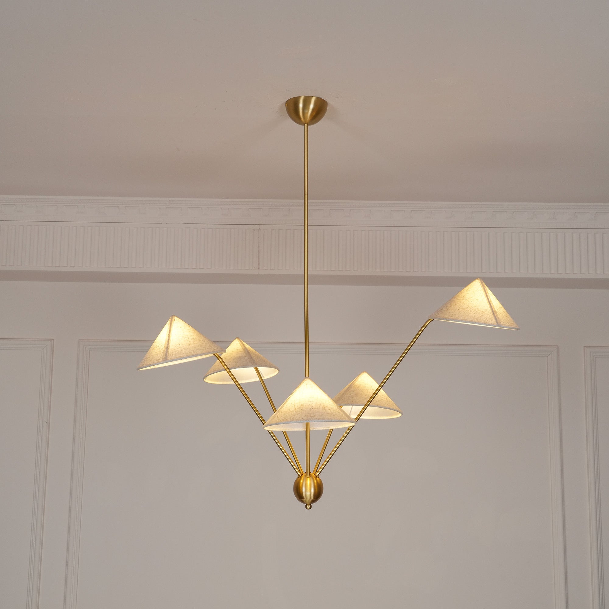 Avlorisra Lustre Laiton Tissu Industriel Vintage - Neutralighting