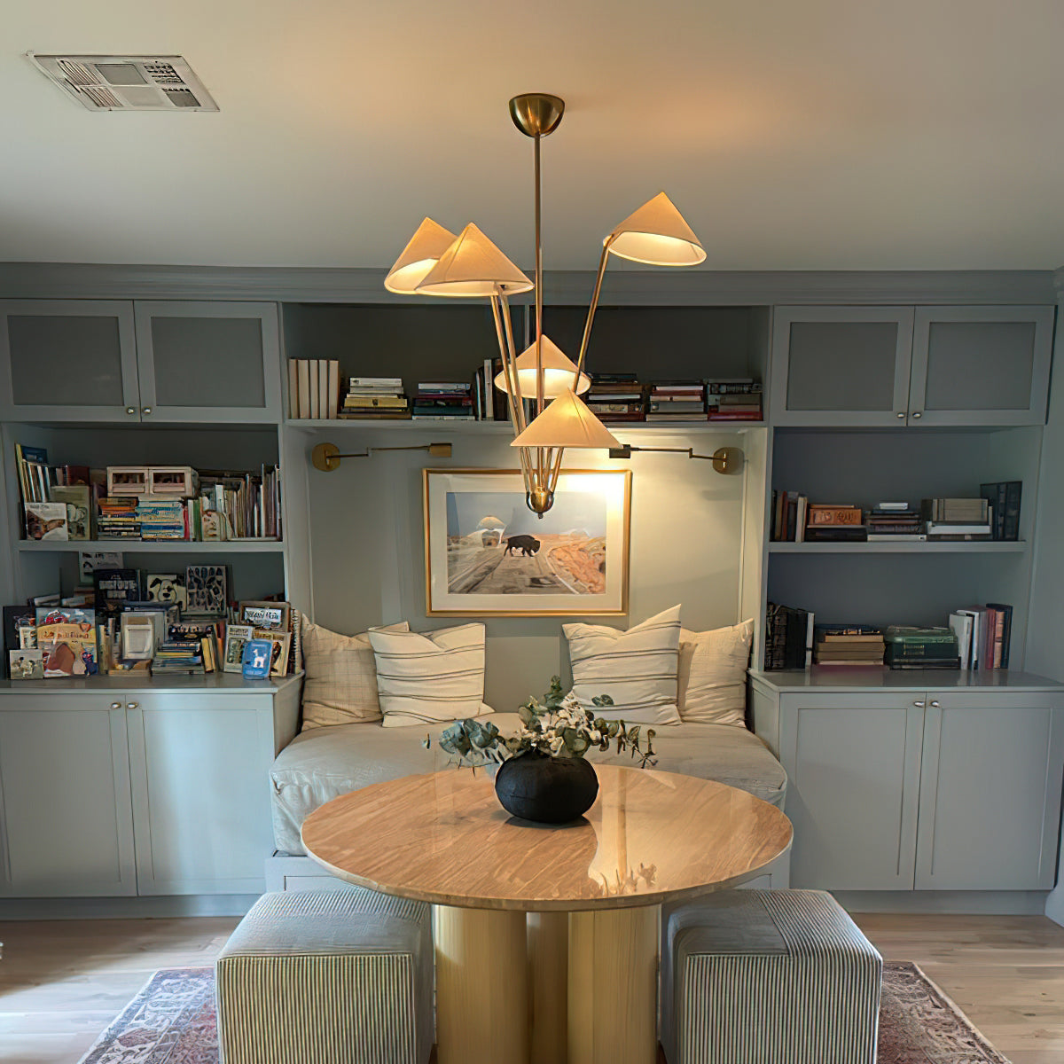 Avlorisra Lustre Laiton Tissu Industriel Vintage - Neutralighting