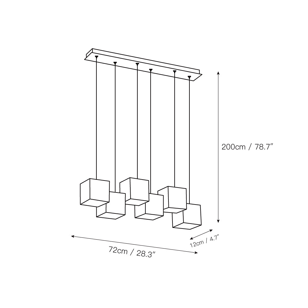 Jarnbruvyd Lustre Métal Boîte Moderne Créativité - Neutralighting