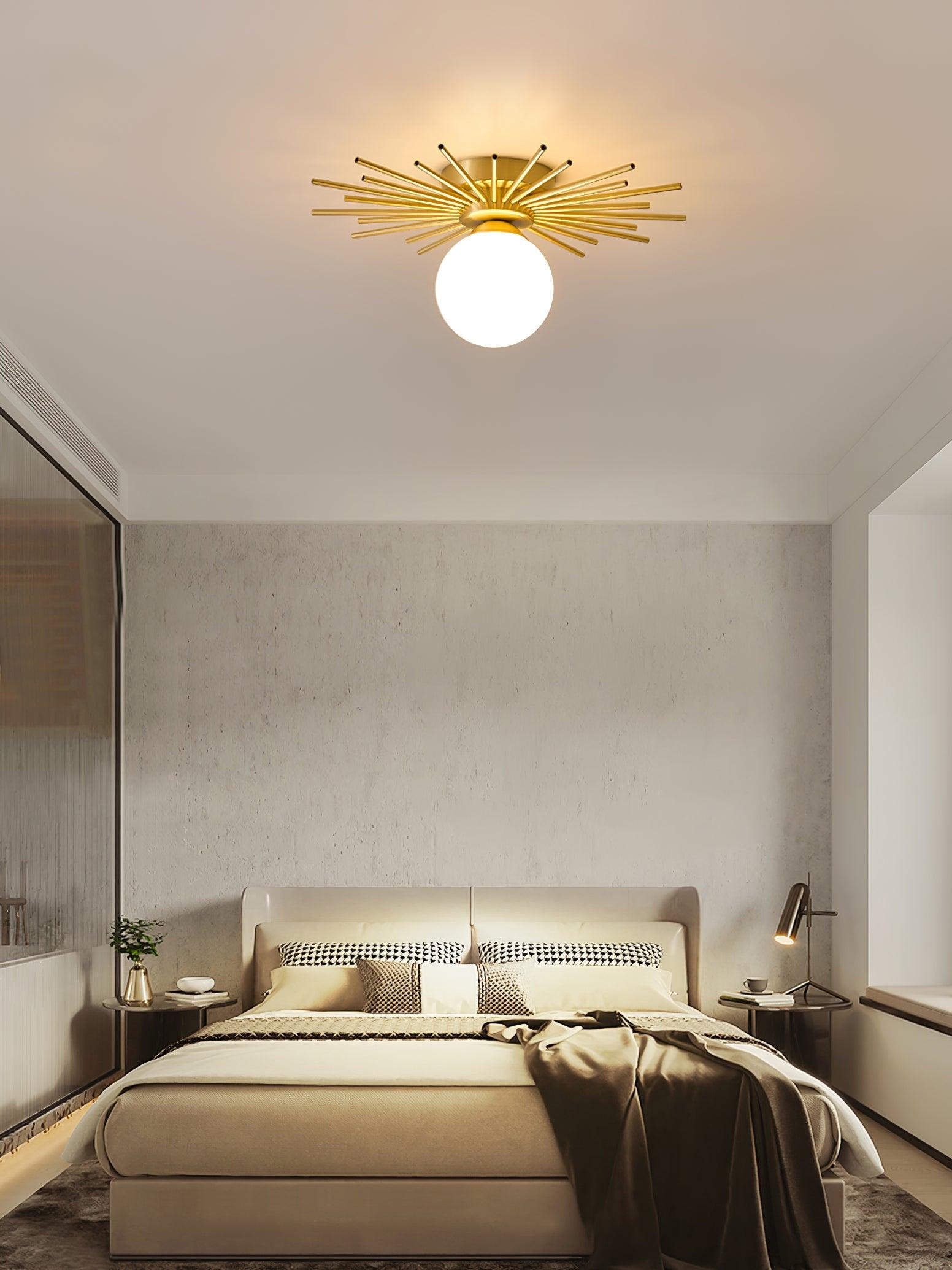 Solara Plafonnier Brillant Étoilé Glam Moderne en Laiton - Neutralighting