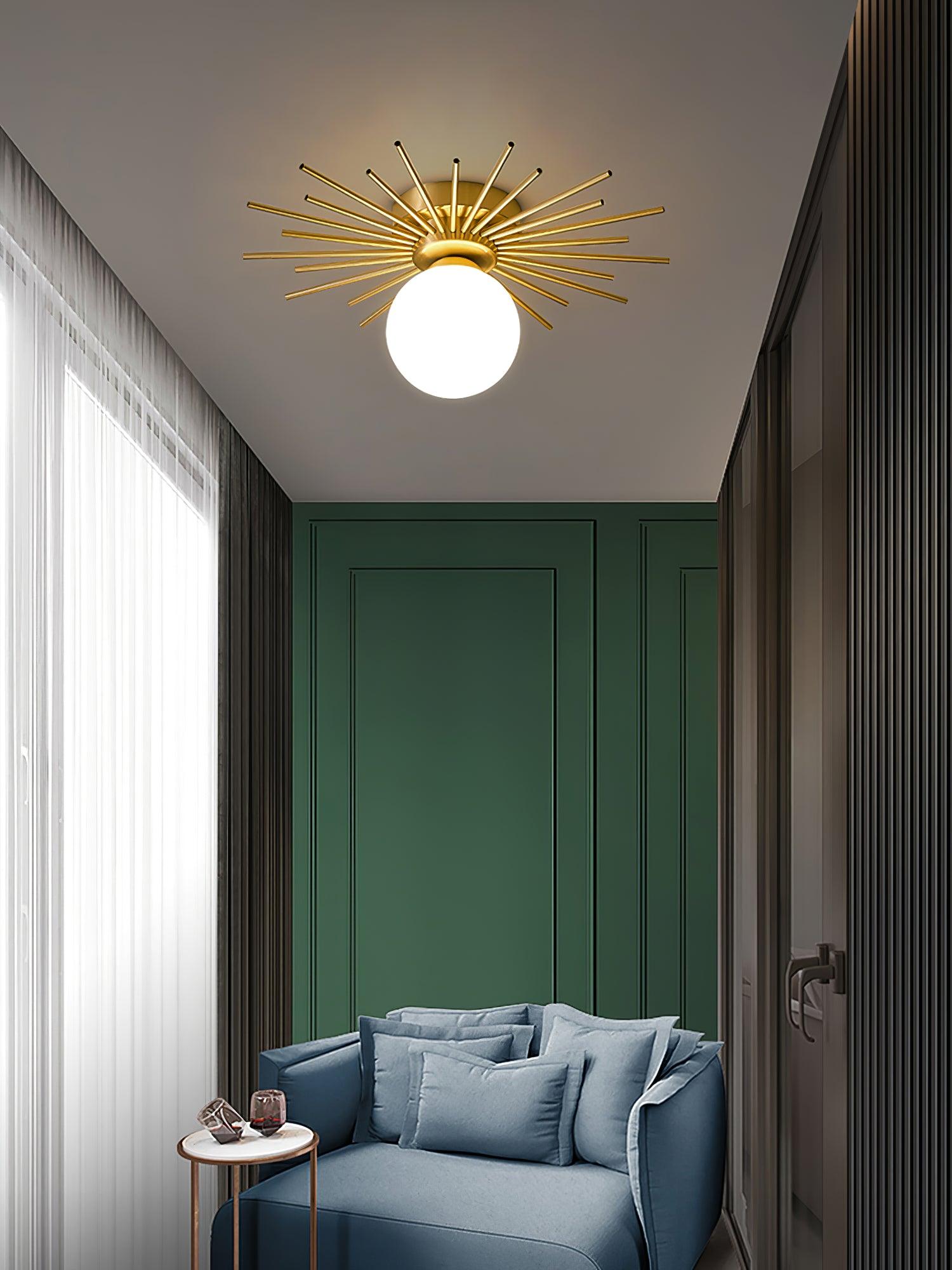 Solara Plafonnier Brillant Étoilé Glam Moderne en Laiton - Neutralighting