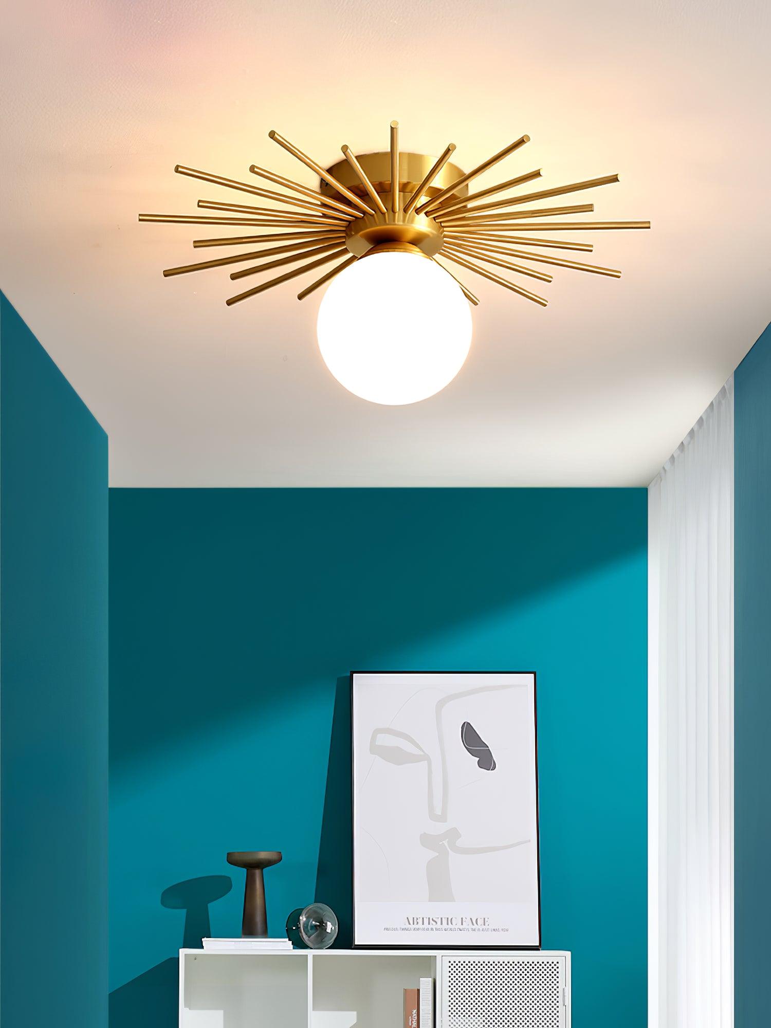Solara Plafonnier Brillant Étoilé Glam Moderne en Laiton - Neutralighting