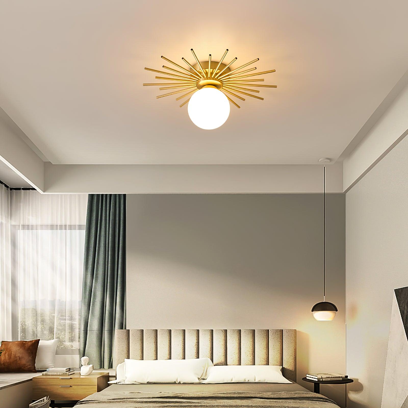 Solara Plafonnier Brillant Étoilé Glam Moderne en Laiton - Neutralighting