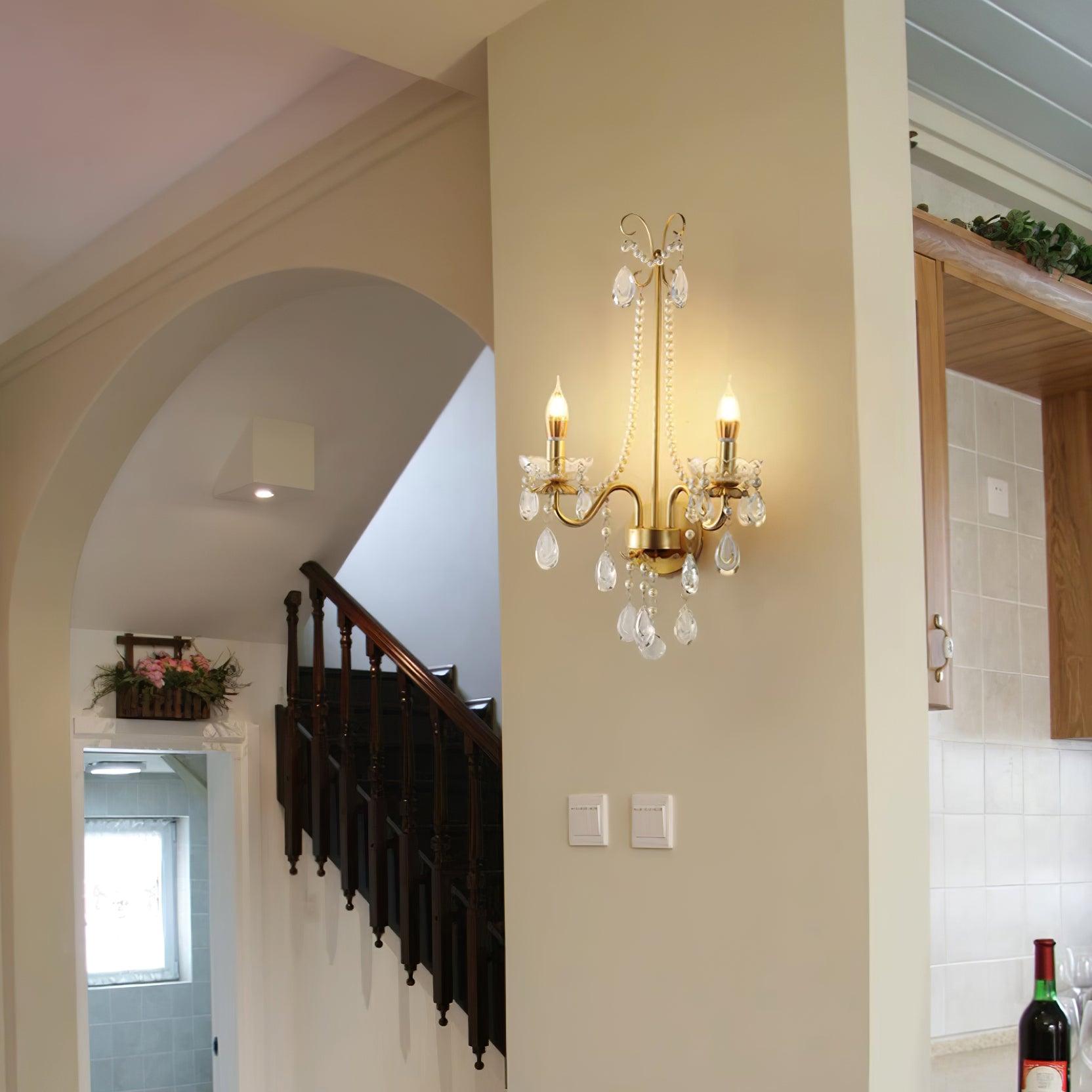 Wall Lamp Crystal Pearls Ornate Elegant Chic Home Elegant - Letslighting