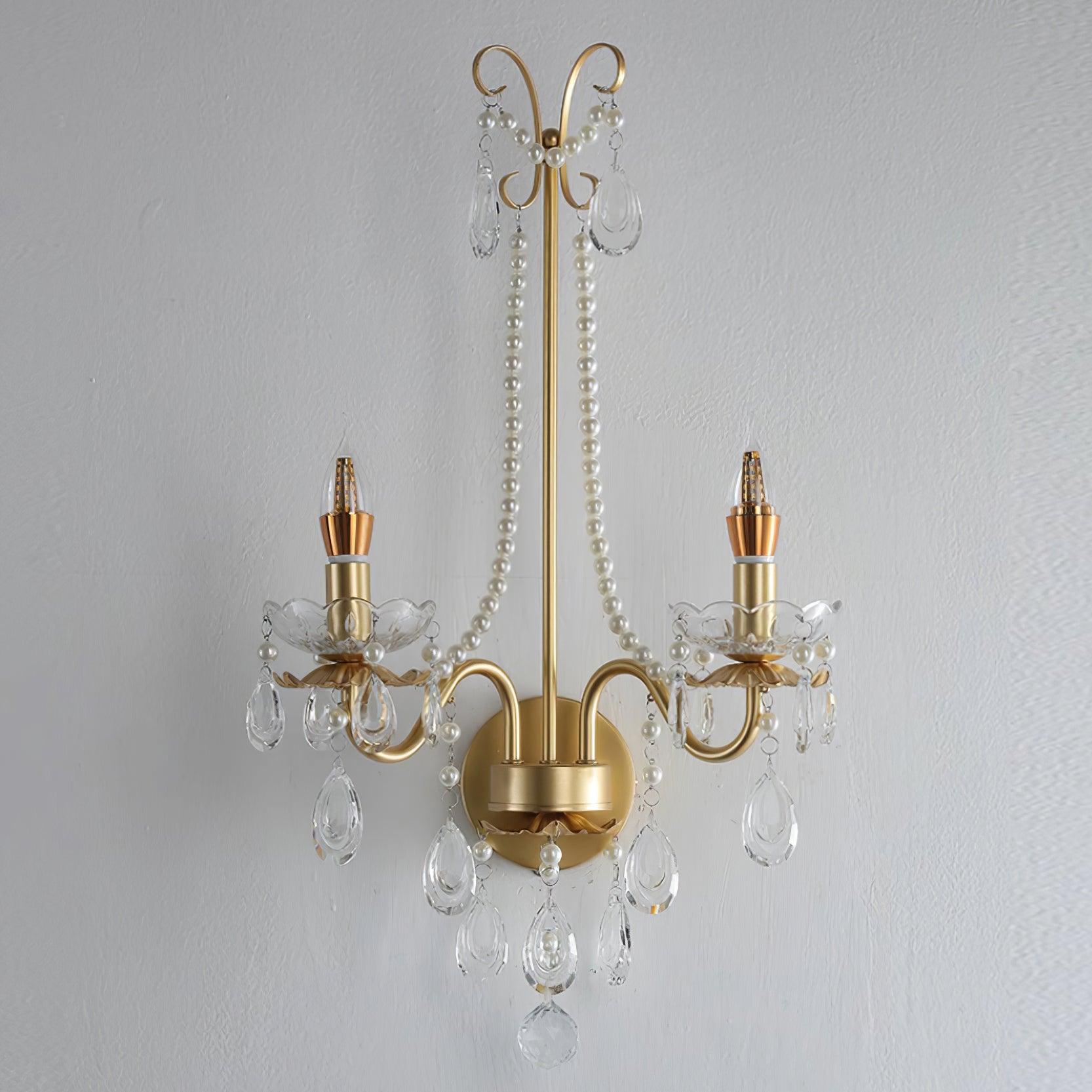 Wall Lamp Crystal Pearls Ornate Elegant Chic Home Elegant - Letslighting