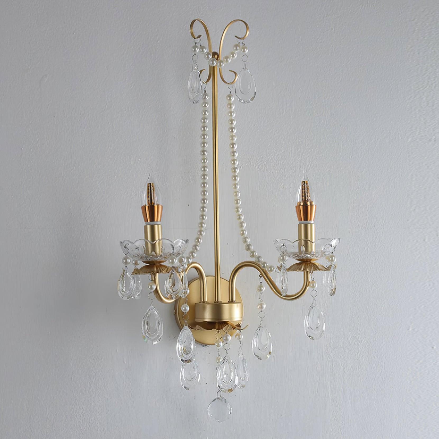 Wall Lamp Crystal Pearls Ornate Elegant Chic Home Elegant - Letslighting