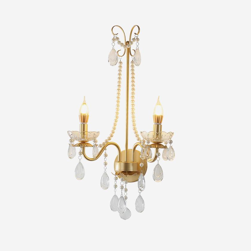 Wall Lamp Crystal Pearls Ornate Elegant Chic Home Elegant - Letslighting