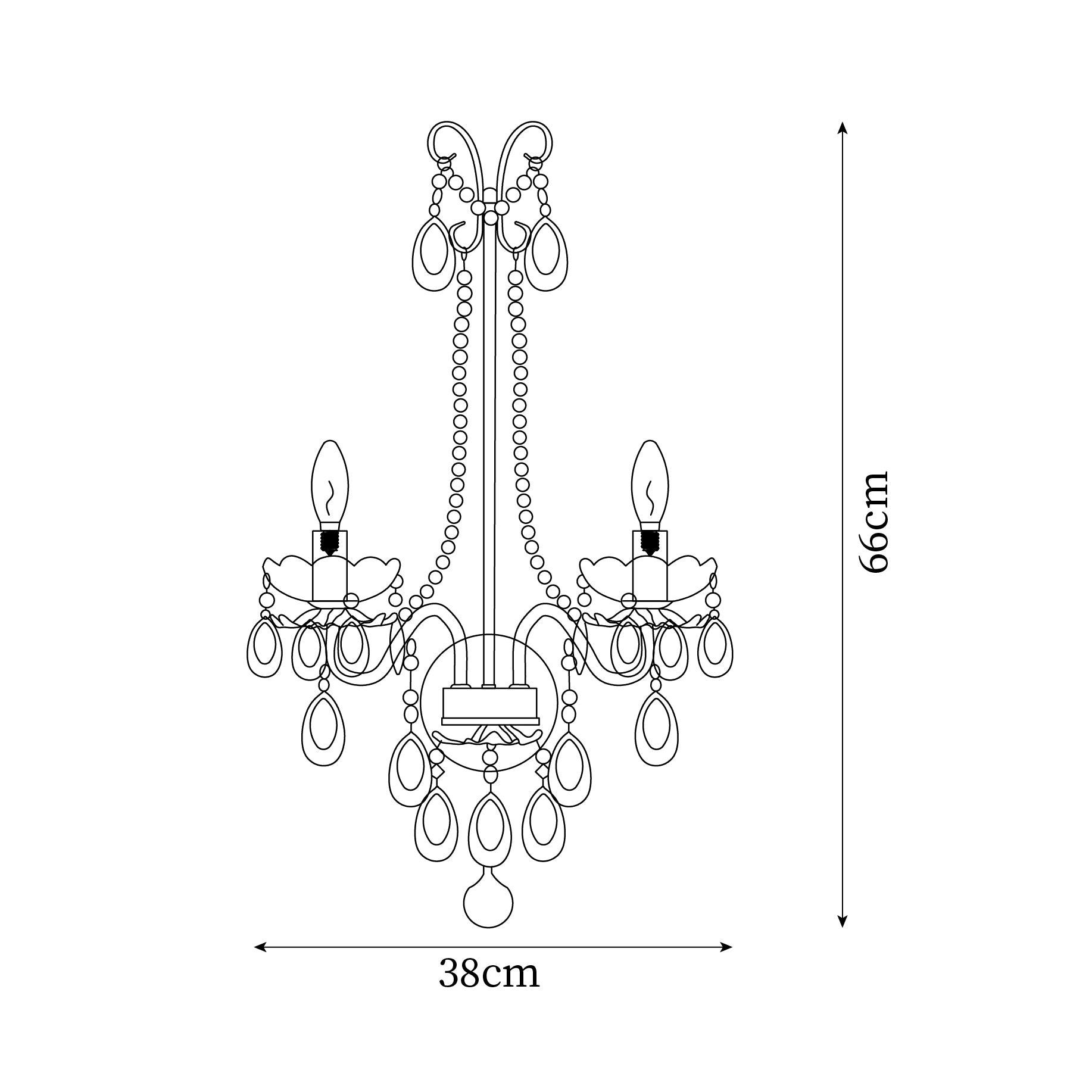 Wall Lamp Crystal Pearls Ornate Elegant Chic Home Elegant - Letslighting