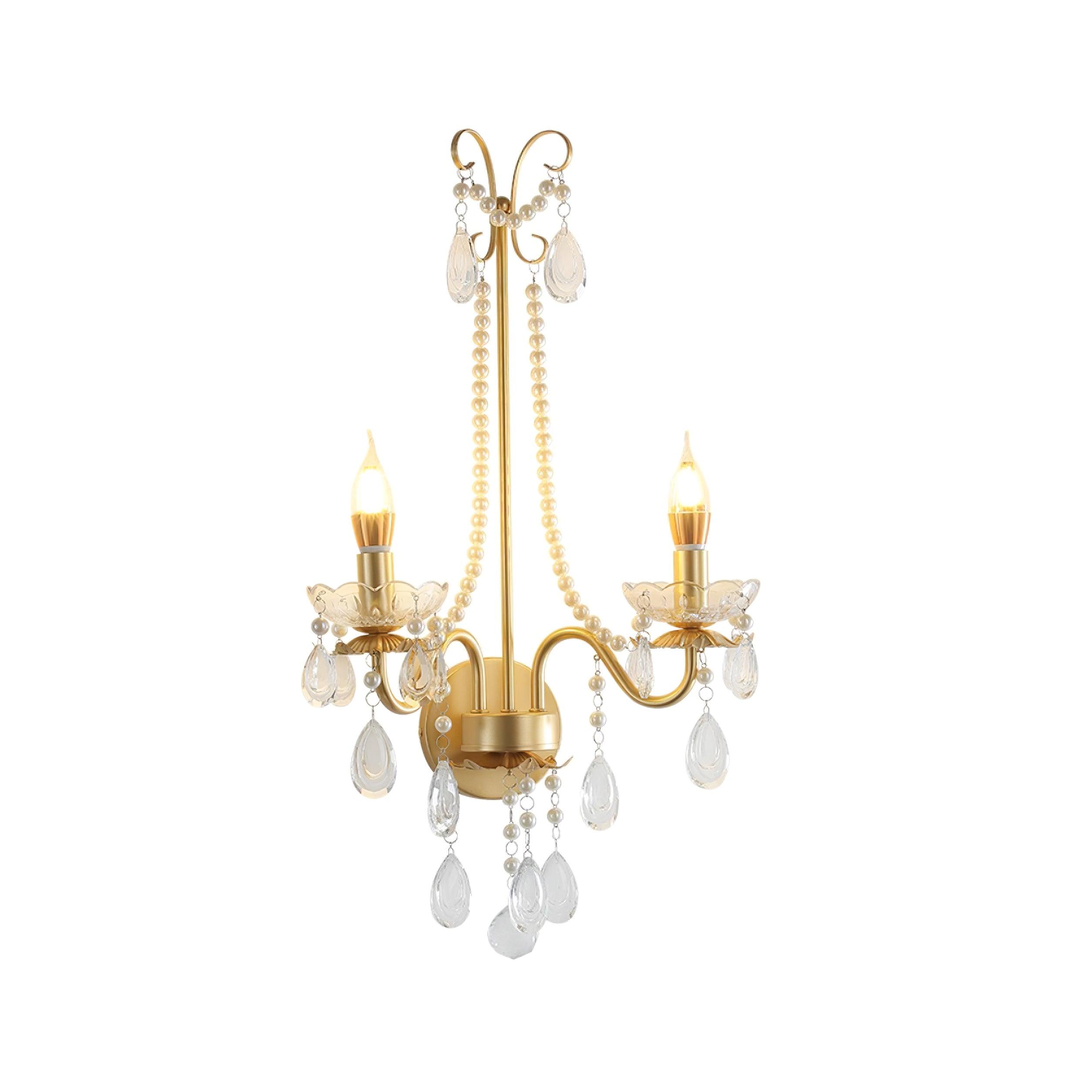 Wall Lamp Crystal Pearls Ornate Elegant Chic Home Elegant - Letslighting