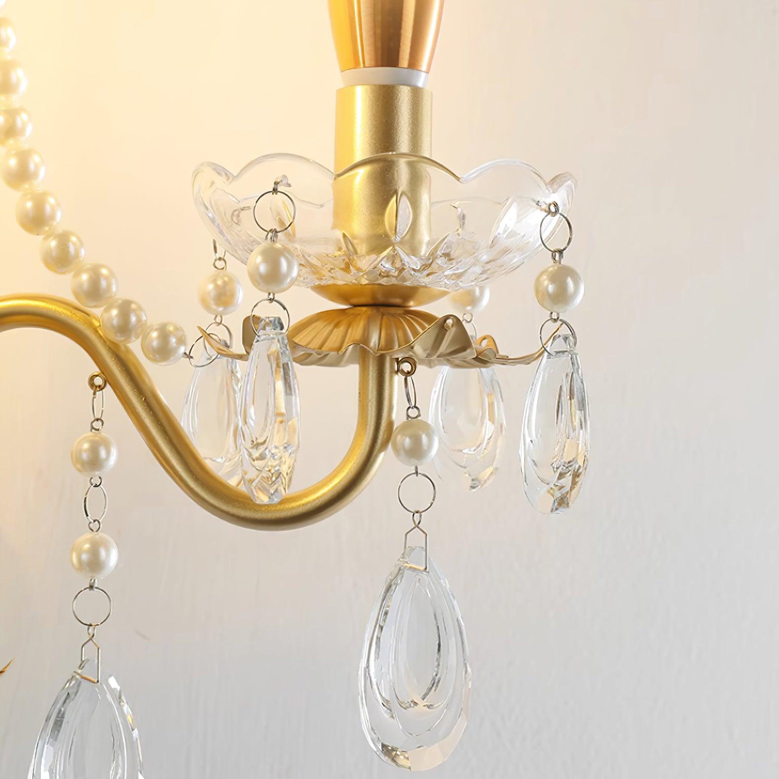 Wall Lamp Crystal Pearls Ornate Elegant Chic Home Elegant - Letslighting