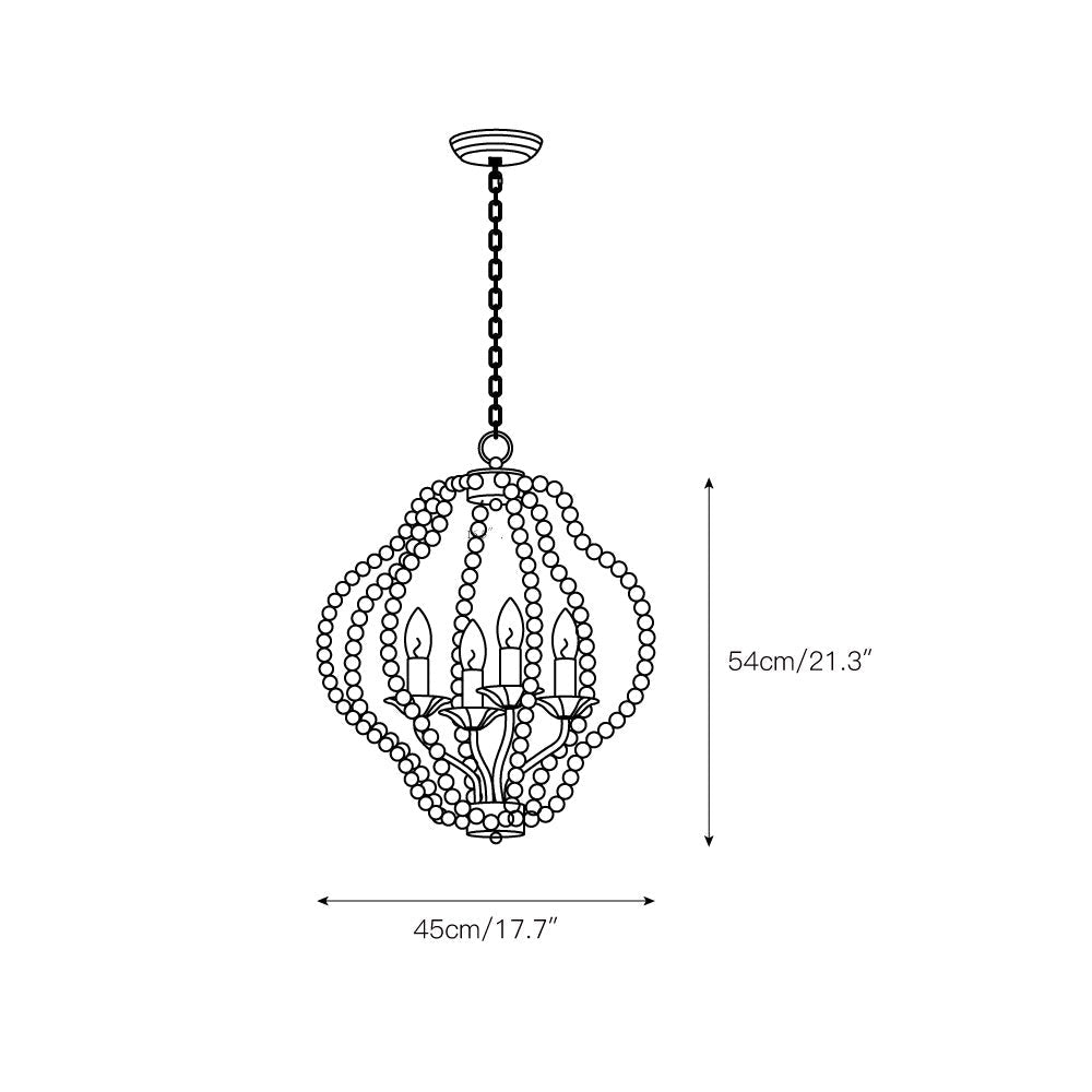 Ulthaara Individual Creativity Wood Crystal Chandelier - Lamp Copper