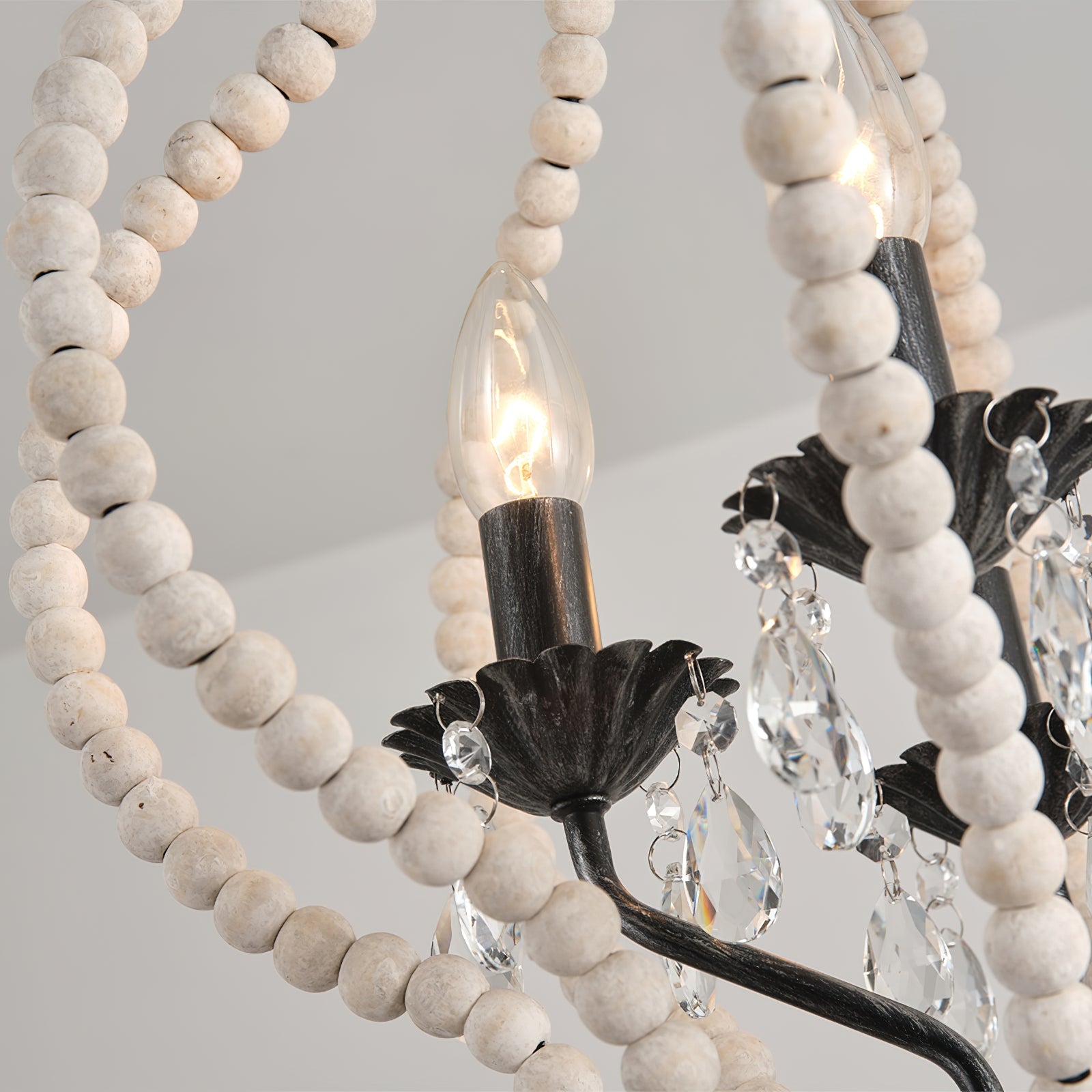Ulthaara Individual Creativity Wood Crystal Chandelier - Lamp Copper