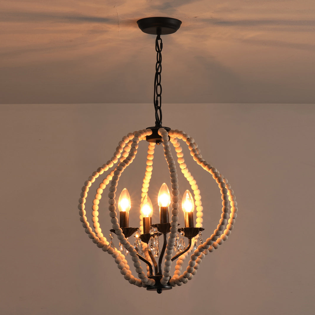 Ulthaara Individual Creativity Wood Crystal Chandelier - Lamp Copper