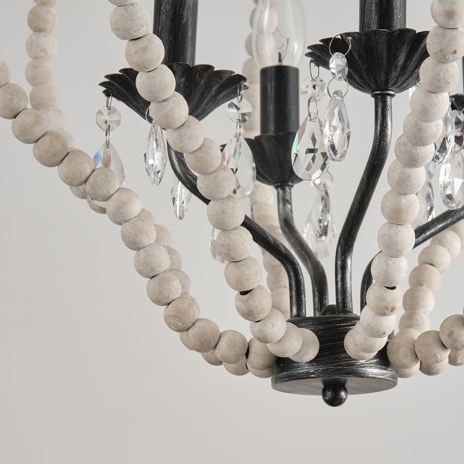 Ulthaara Individual Creativity Wood Crystal Chandelier - Lamp Copper