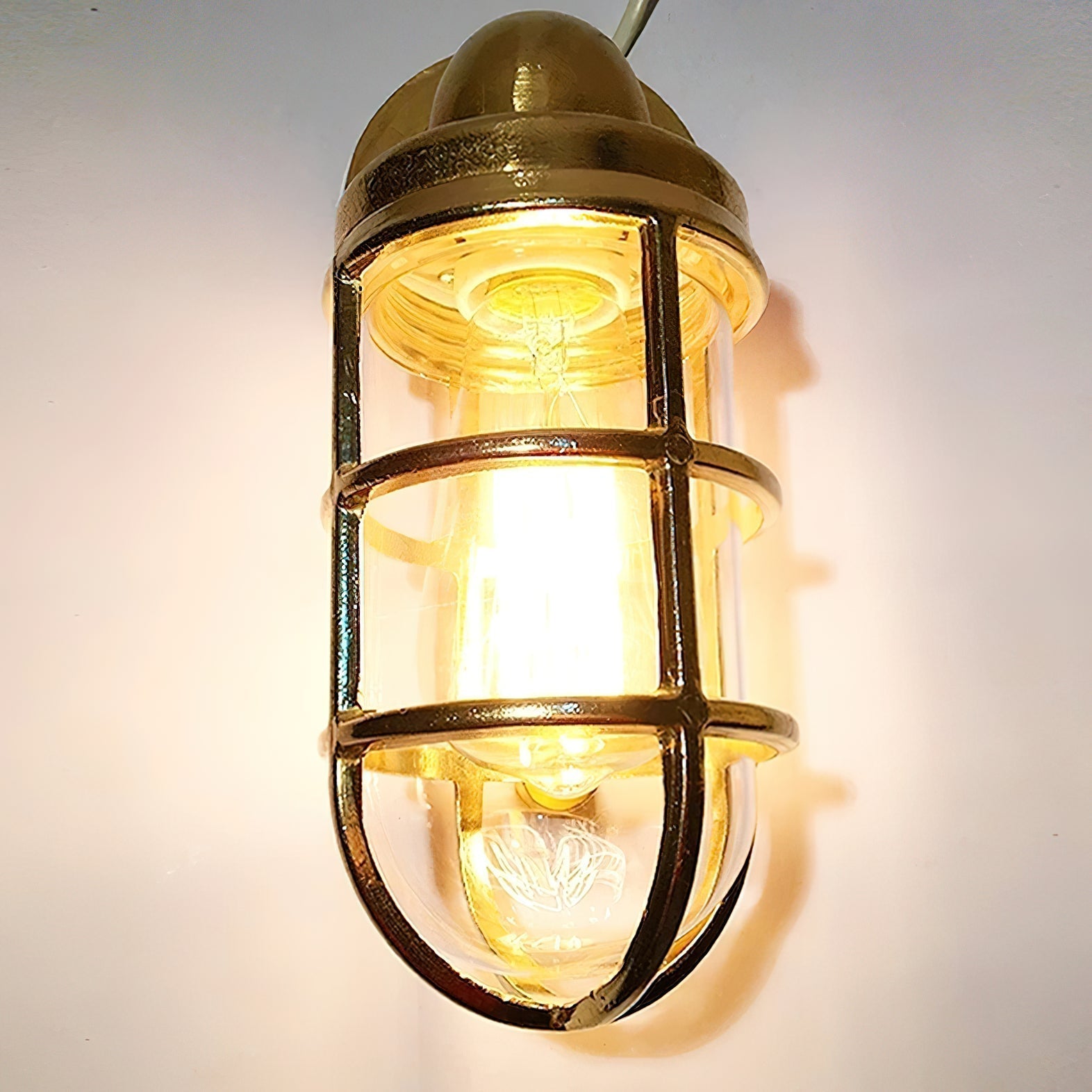 Evthaia Applique Murale Métal Verre Industriel Vintage - Neutralighting