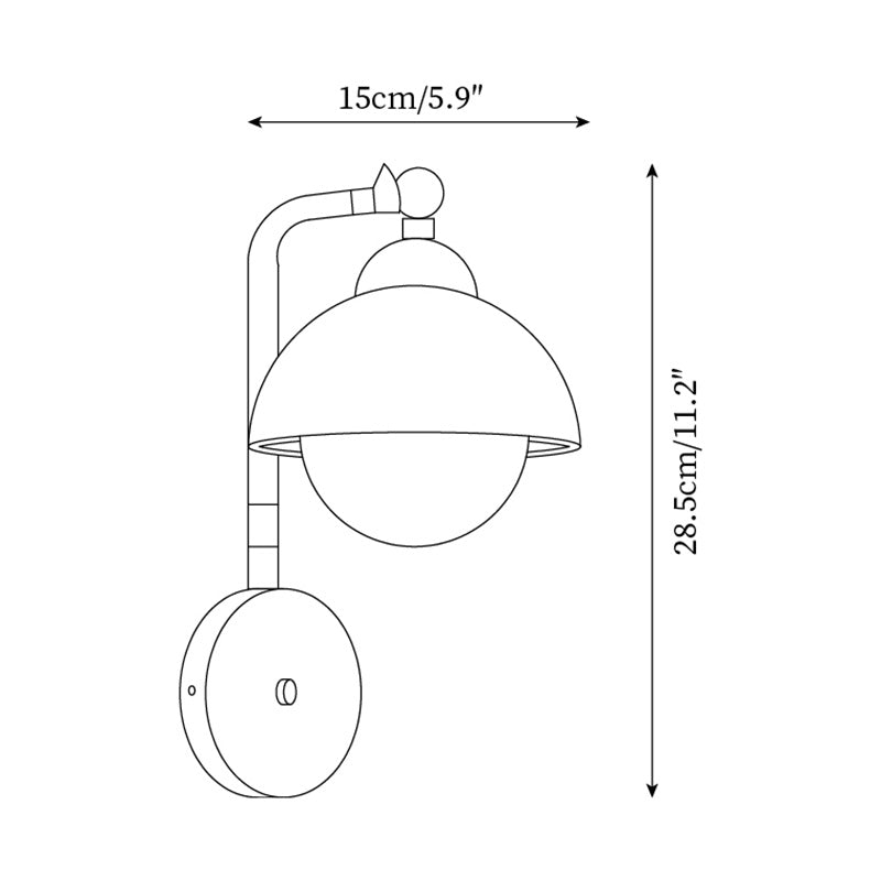 Solaro Applique Murale Travertin Blanc Globe Opalescent - Neutralighting