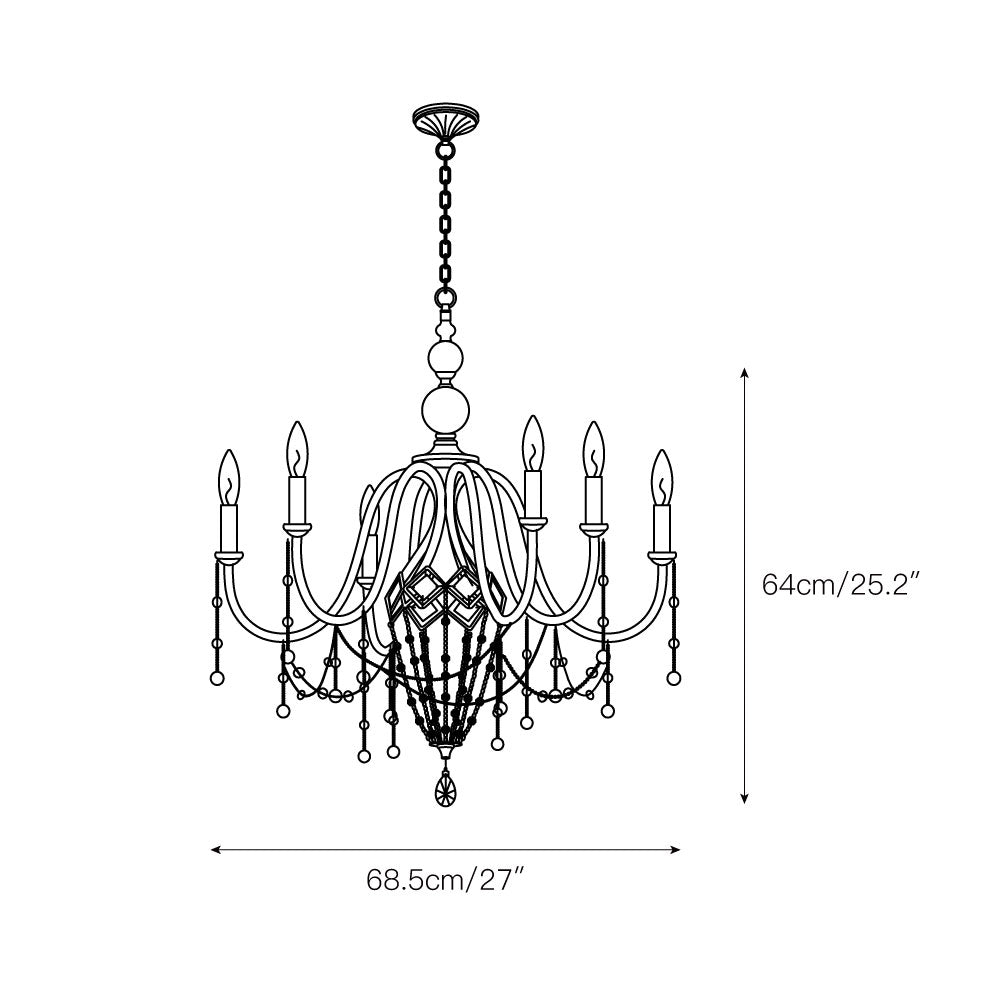 Ilphaeth Postmodern Luxury Brass Crystal Chandelier - Lamp Copper