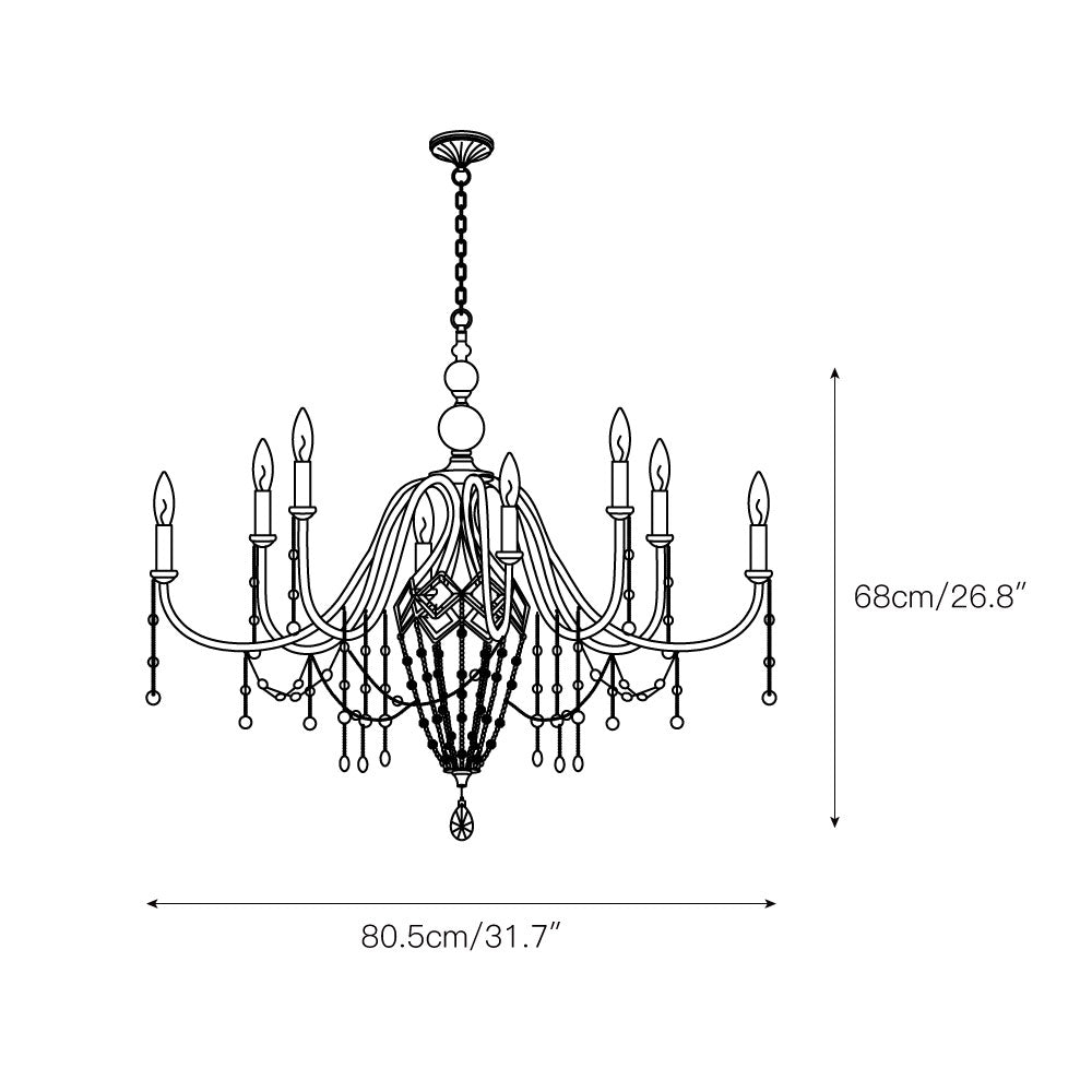 Ilphaeth Postmodern Luxury Brass Crystal Chandelier - Lamp Copper