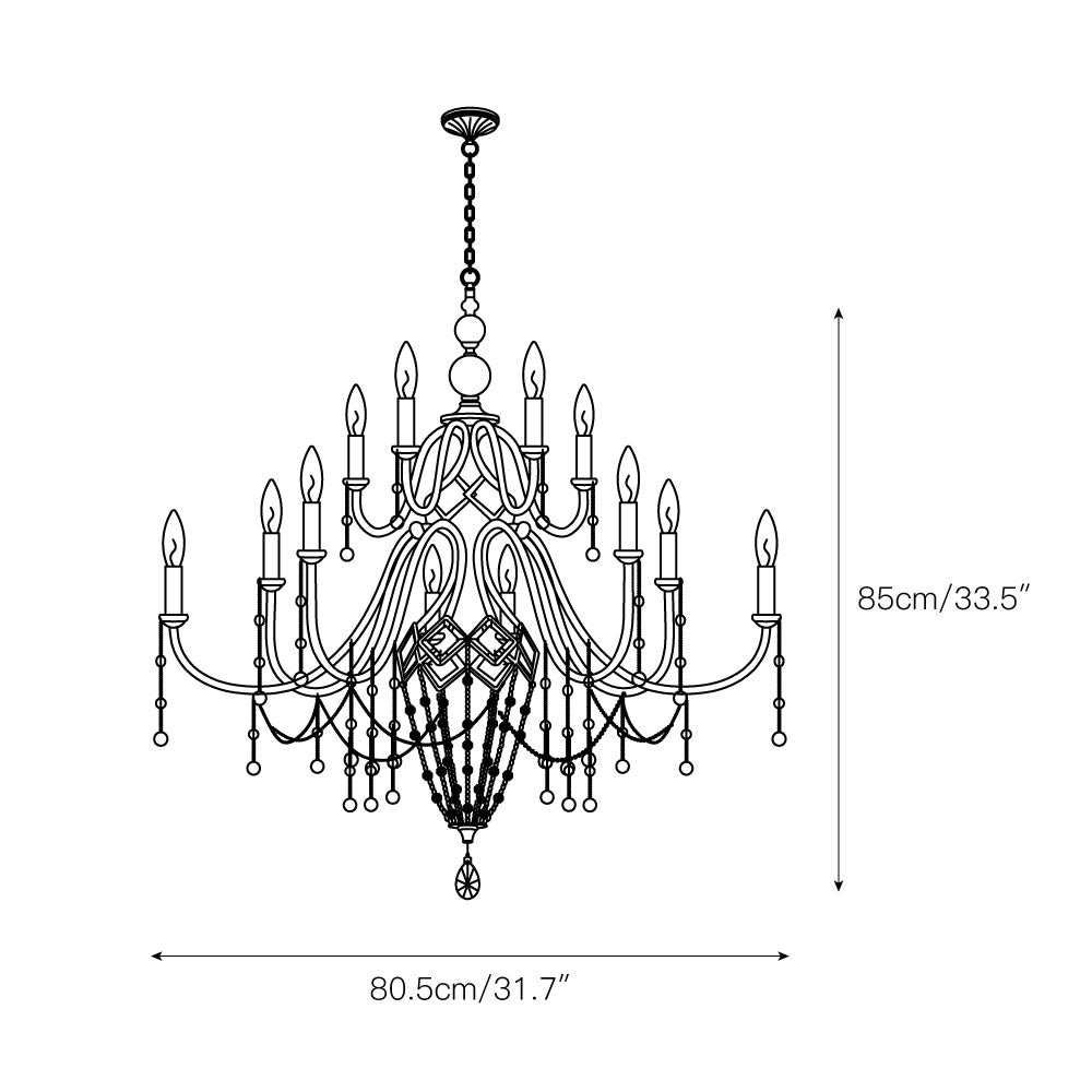 Ilphaeth Postmodern Luxury Brass Crystal Chandelier - Lamp Copper