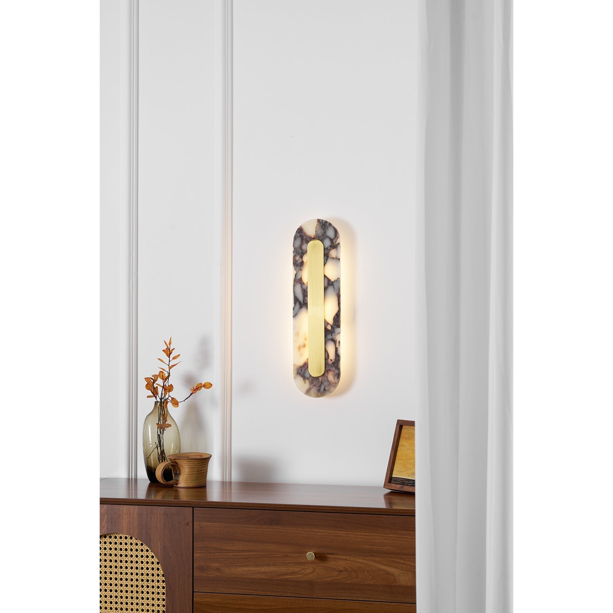 Marmo Modern Minimalist Metal Marble Wall Lamp - Lamp Copper