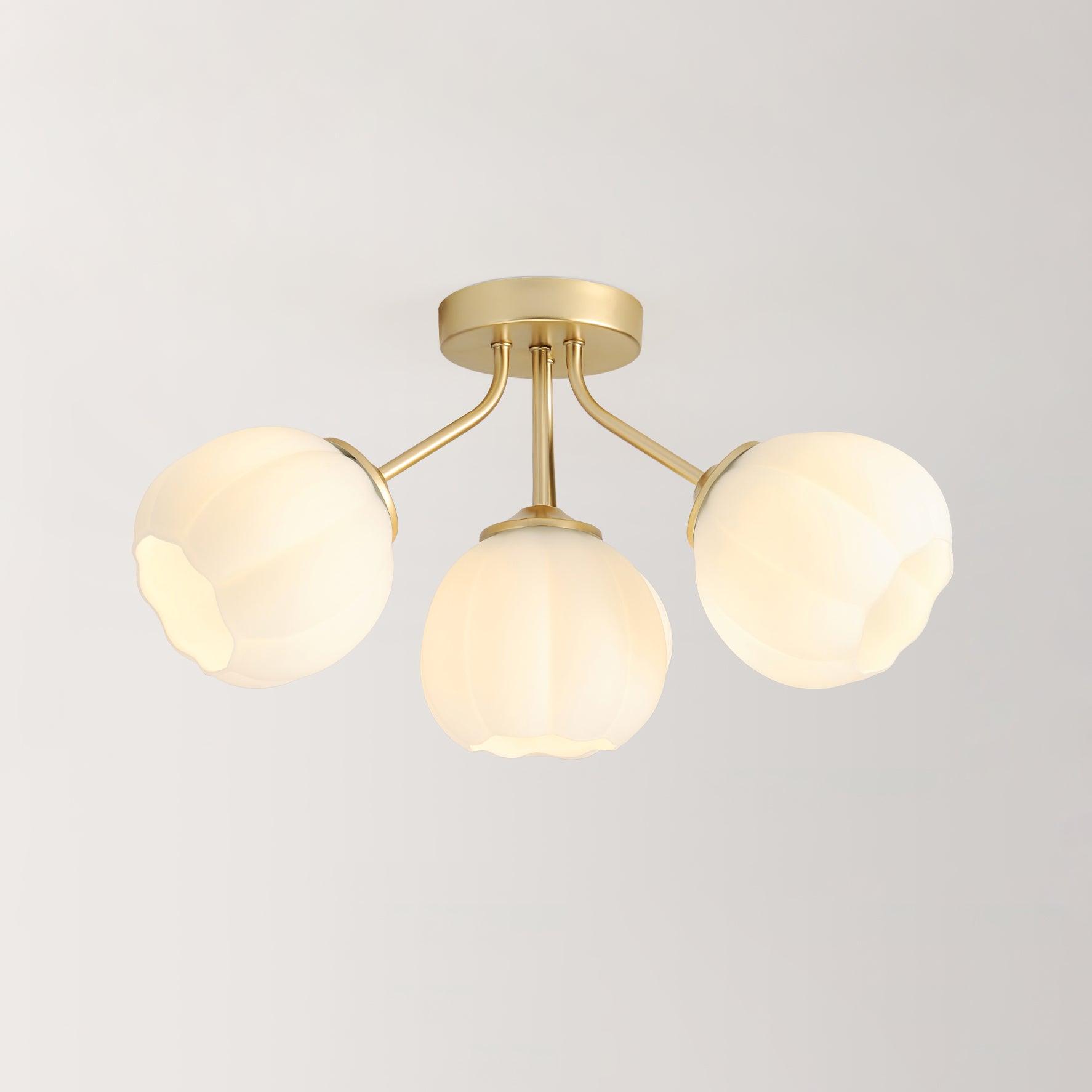 Rialto Plafonnier Romantique en Verre Floral - Neutralighting