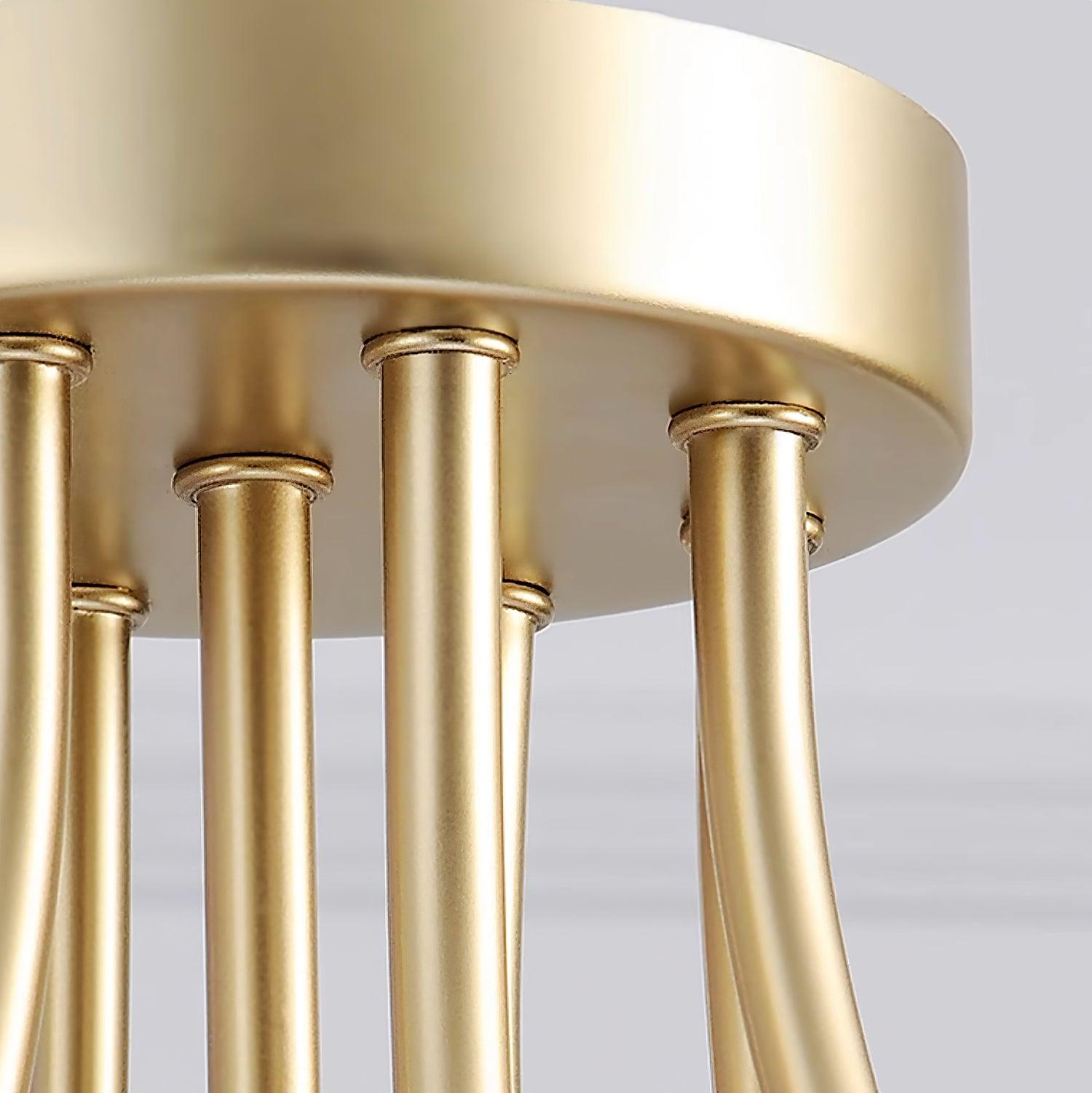 Rialto Plafonnier Romantique en Verre Floral - Neutralighting