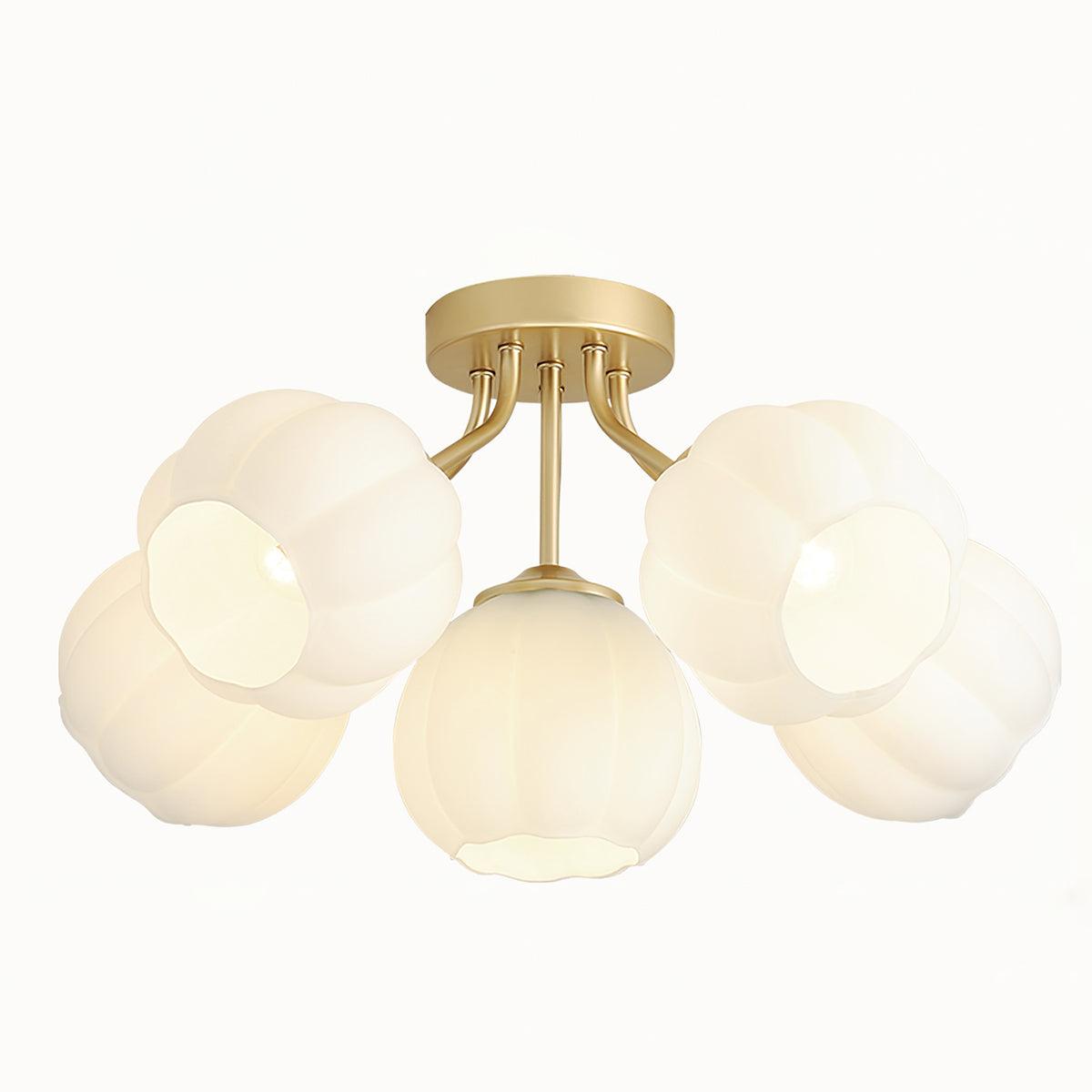 Rialto Plafonnier Romantique en Verre Floral - Neutralighting