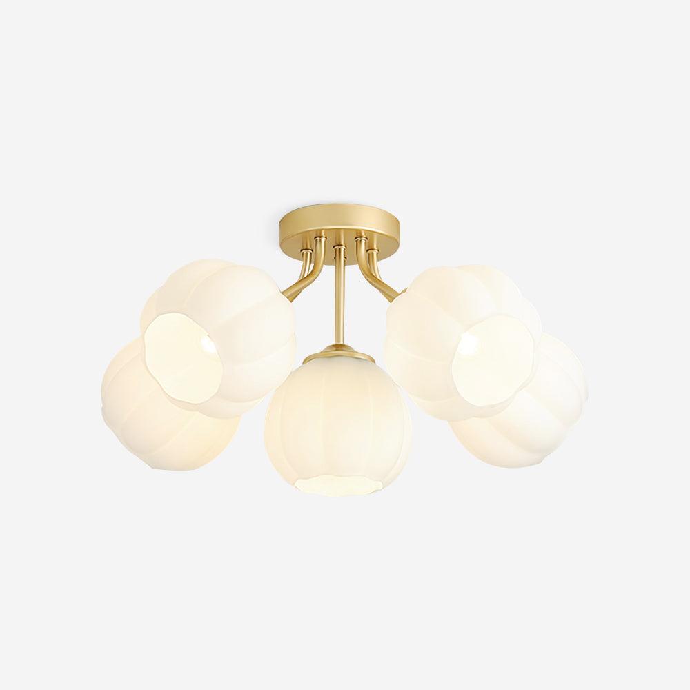 Rialto Plafonnier Romantique en Verre Floral - Neutralighting