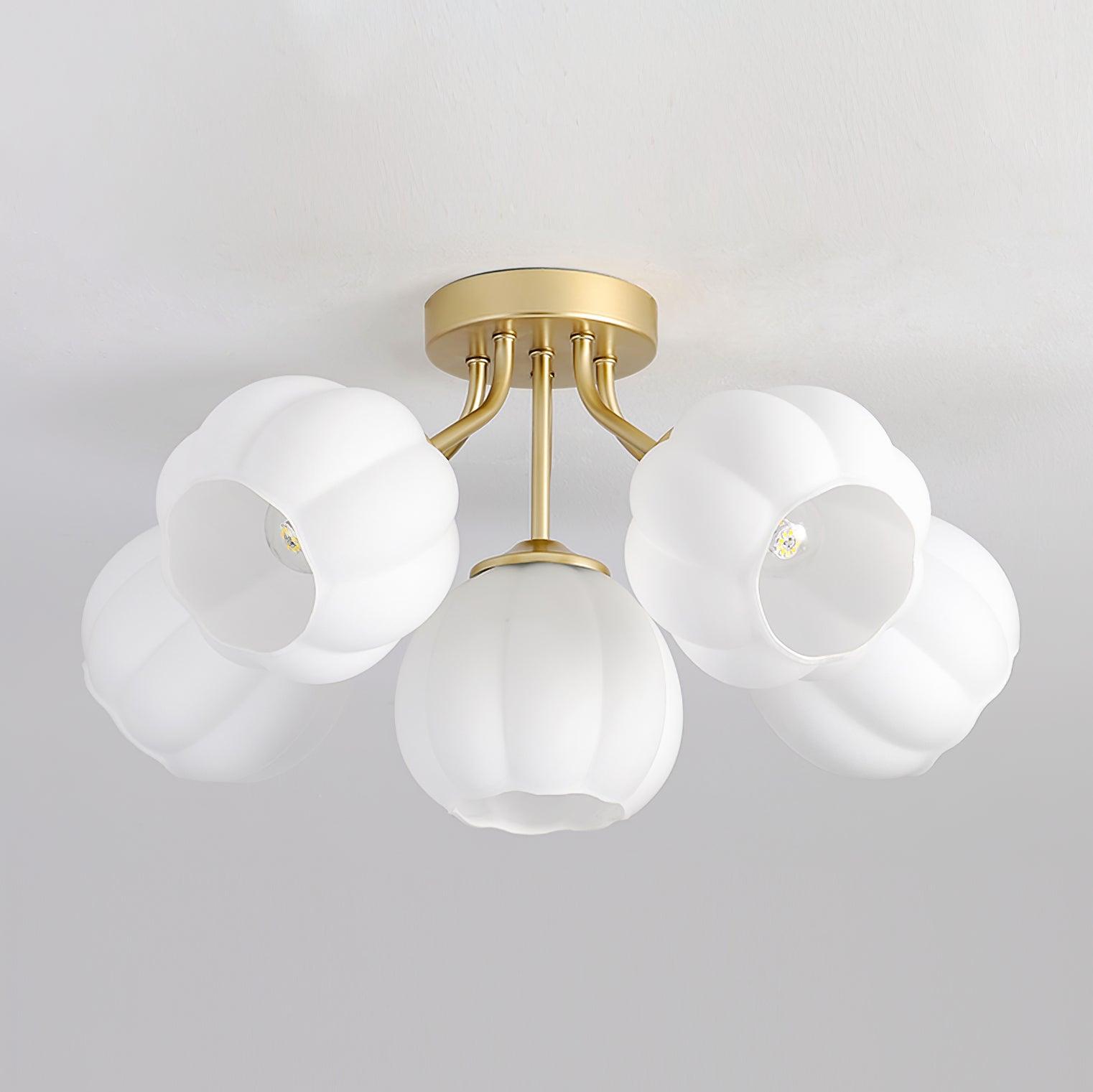 Rialto Plafonnier Romantique en Verre Floral - Neutralighting