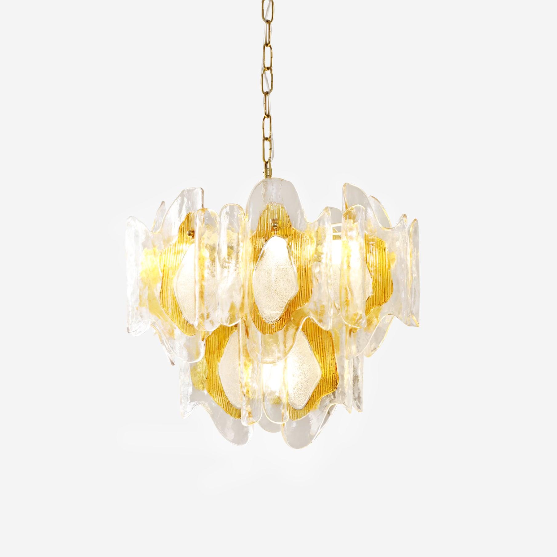 Marrina Lustre Vintage Verre Ambre Élégance - Neutralighting