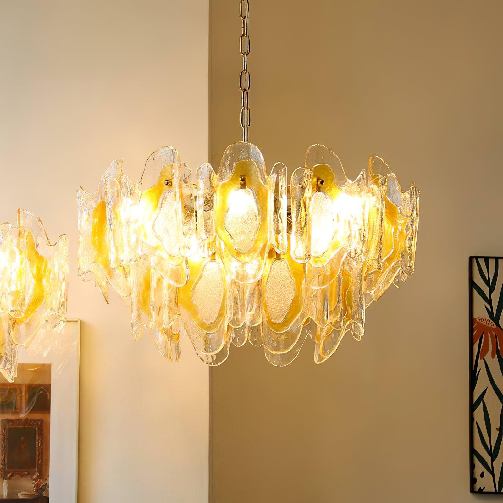 Marrina Lustre Vintage Verre Ambre Élégance - Neutralighting