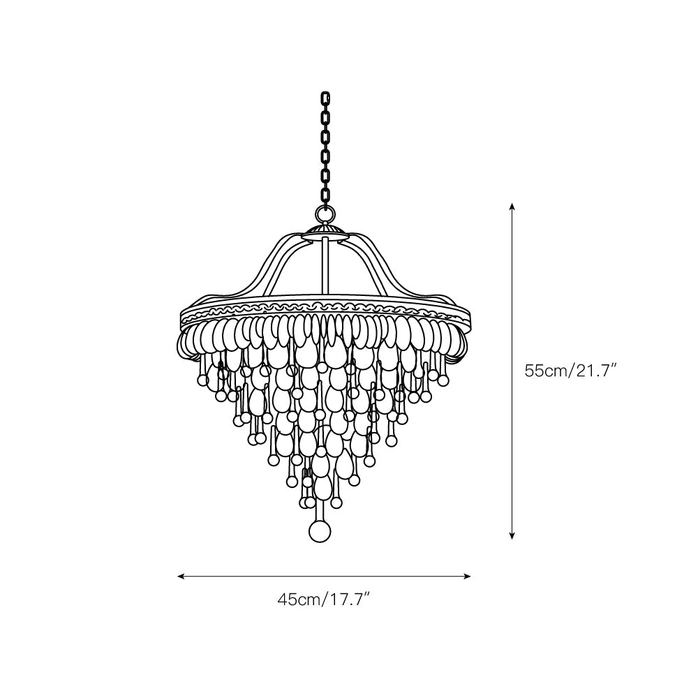 Blink Lustre Unique En Cristal Et Métal En Forme De Pyramide Inversée - Neutralighting