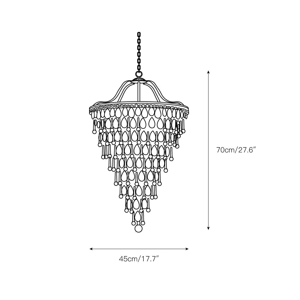 Blink Lustre Unique En Cristal Et Métal En Forme De Pyramide Inversée - Neutralighting