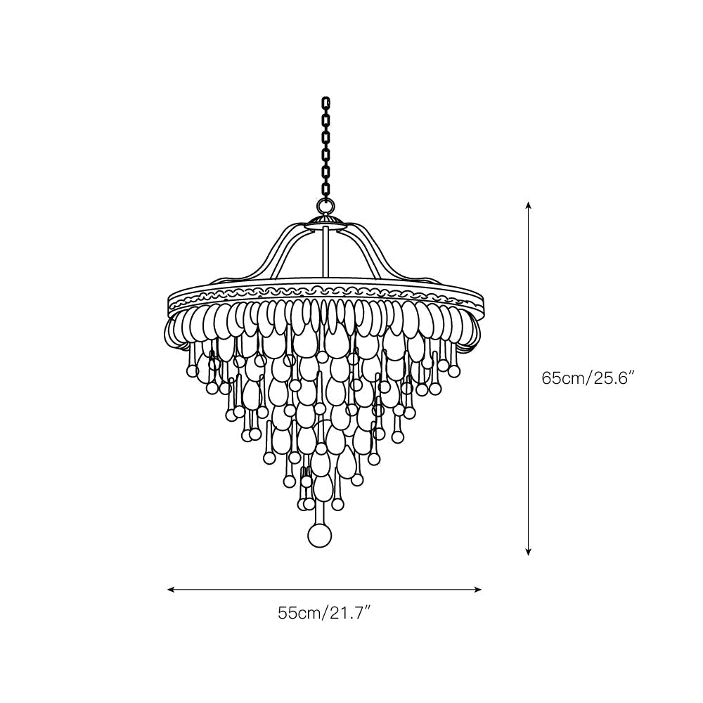 Blink Lustre Unique En Cristal Et Métal En Forme De Pyramide Inversée - Neutralighting