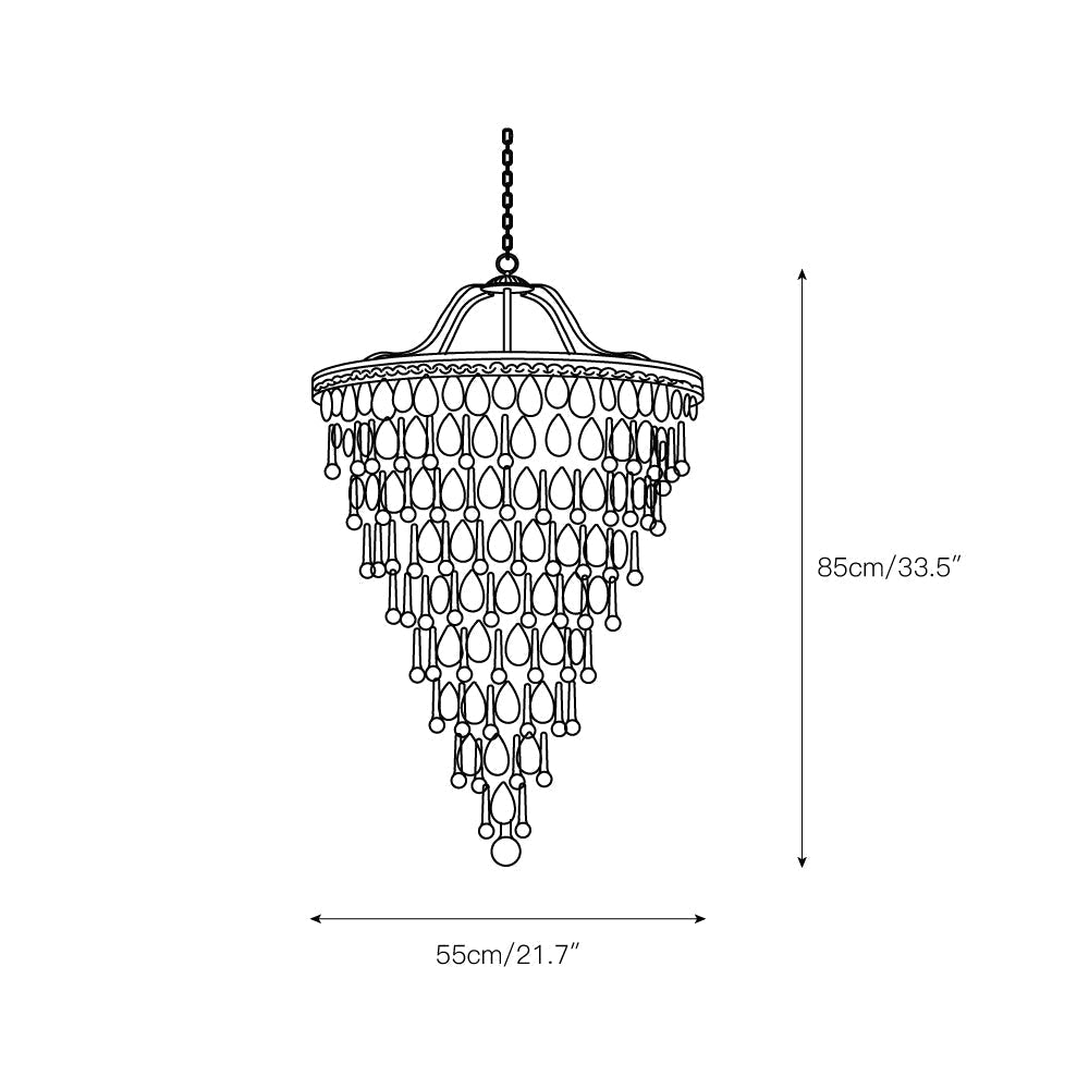 Blink Lustre Unique En Cristal Et Métal En Forme De Pyramide Inversée - Neutralighting