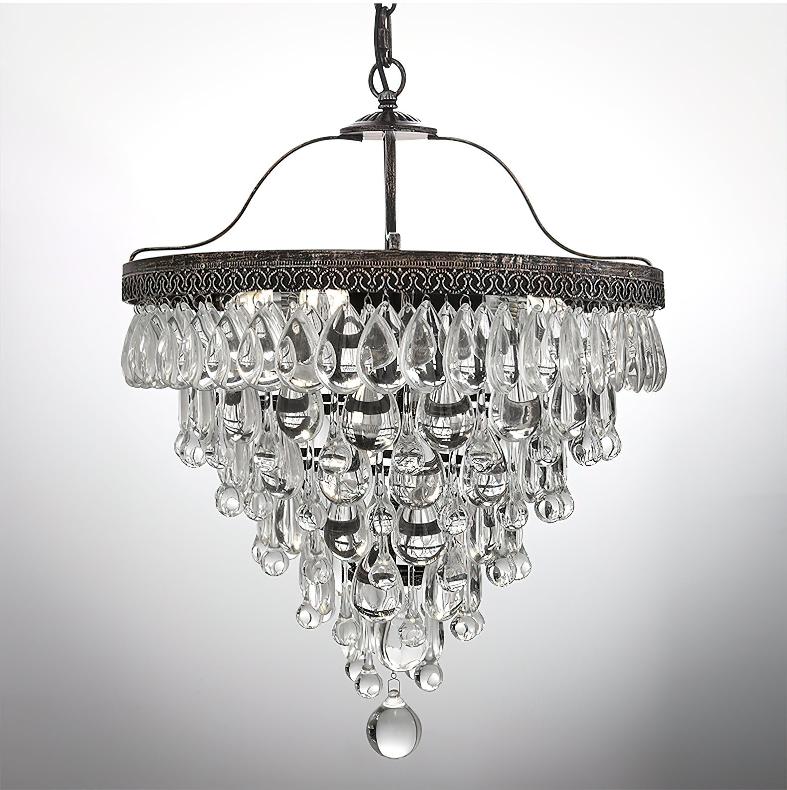Blink Lustre Unique En Cristal Et Métal En Forme De Pyramide Inversée - Neutralighting