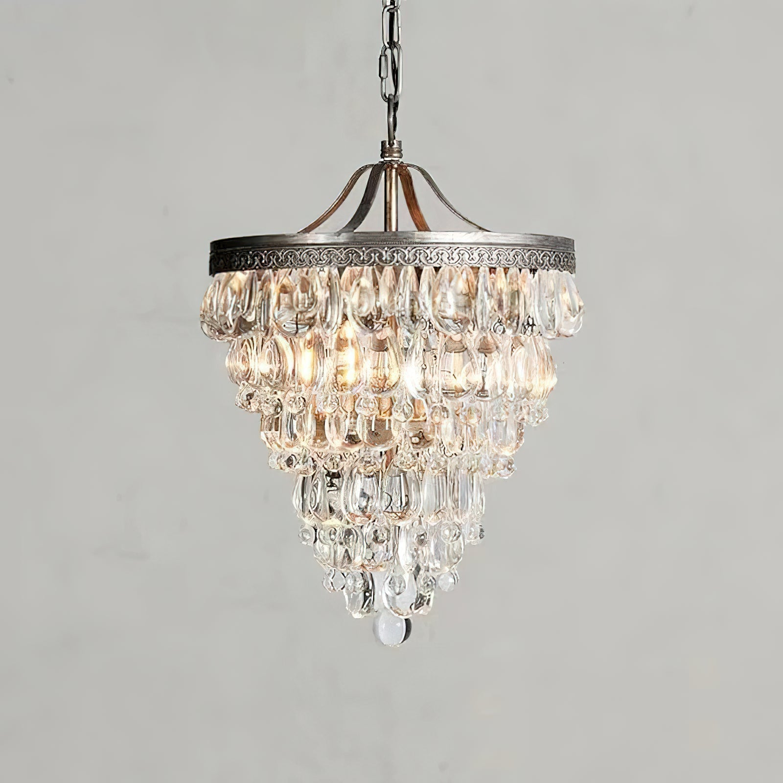 Blink Lustre Unique En Cristal Et Métal En Forme De Pyramide Inversée - Neutralighting