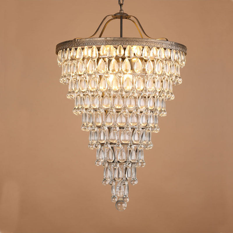 Blink Lustre Unique En Cristal Et Métal En Forme De Pyramide Inversée - Neutralighting