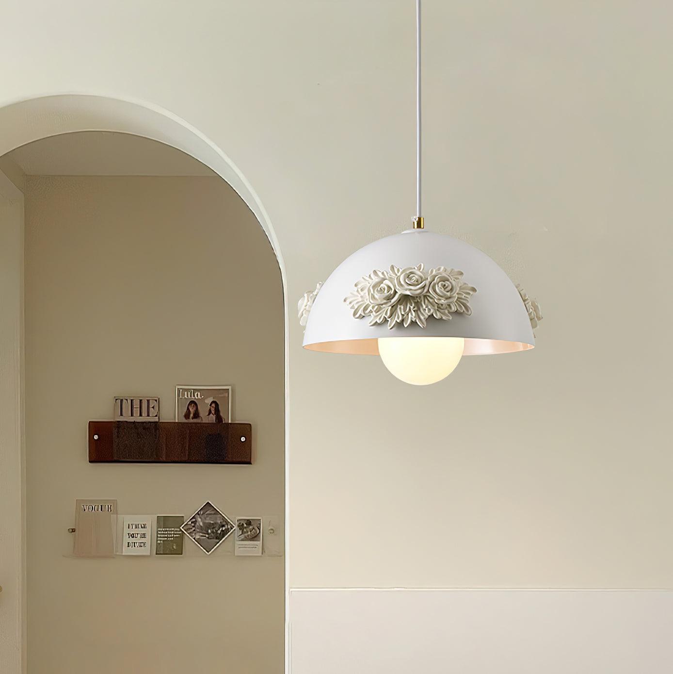 Masiero Suspension Rose Orné Dôme - Neutralighting
