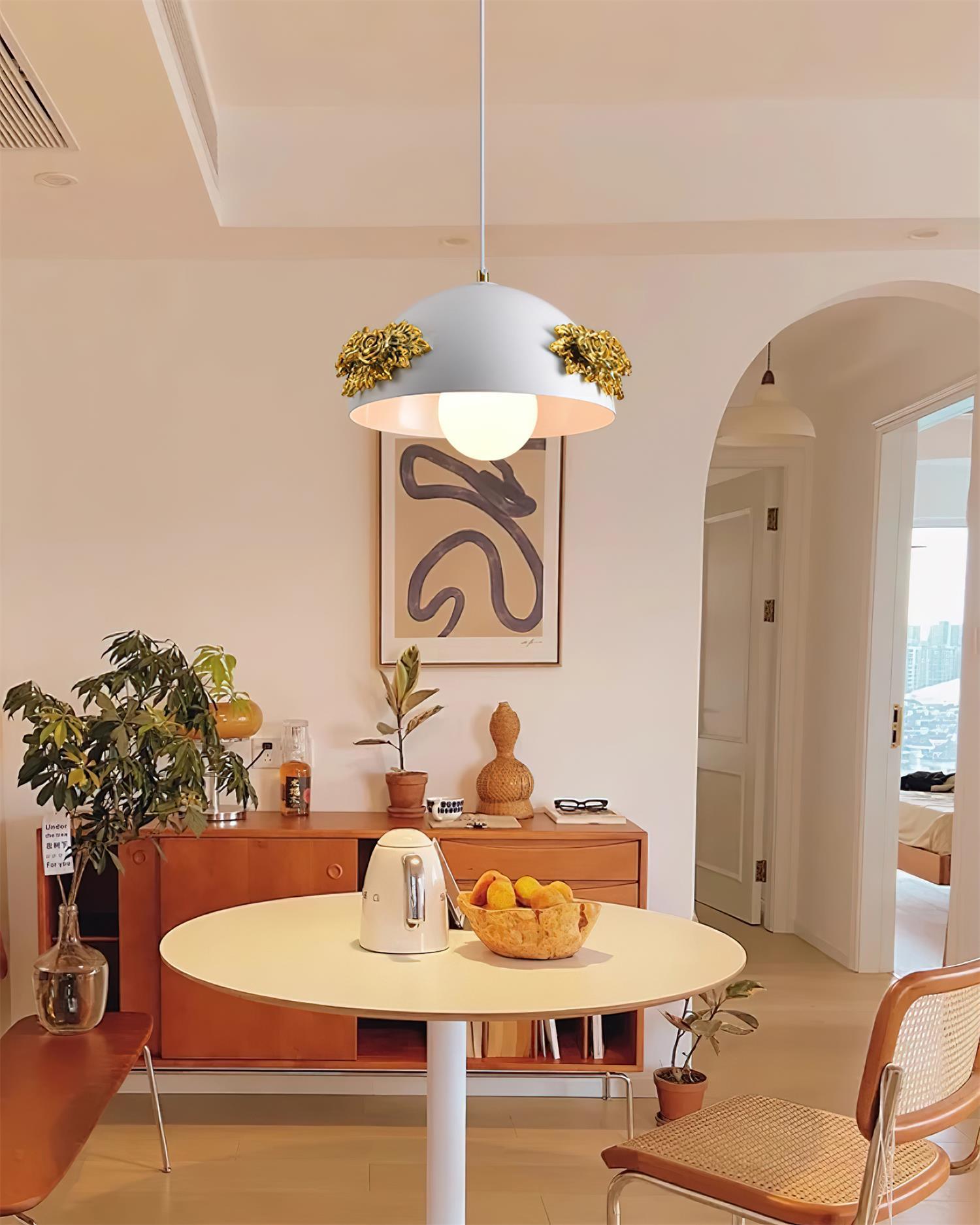Masiero Suspension Rose Orné Dôme - Neutralighting