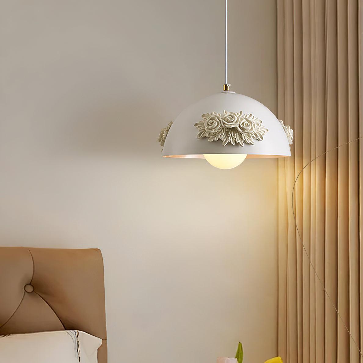 Masiero Suspension Rose Orné Dôme - Neutralighting