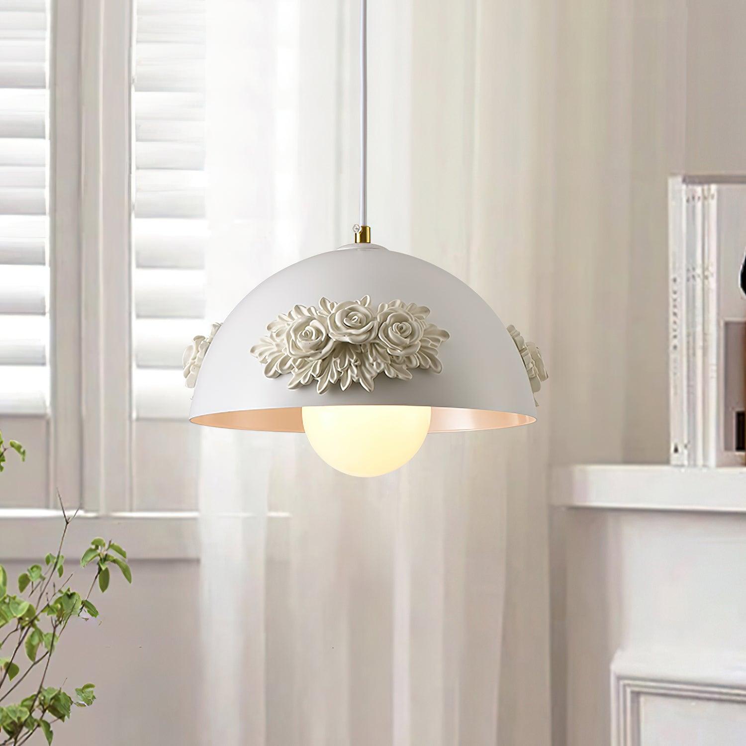 Masiero Suspension Rose Orné Dôme - Neutralighting