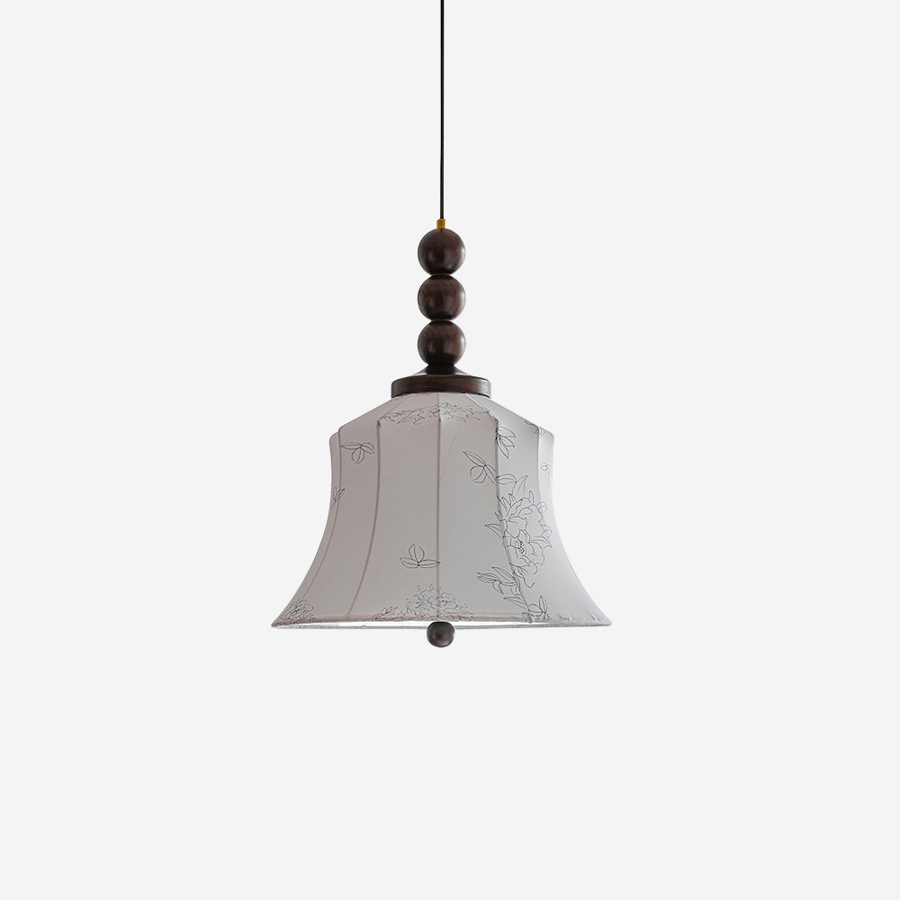 Materia Pendant Lamp Line Art Floral Wood Rustic - Letslighting