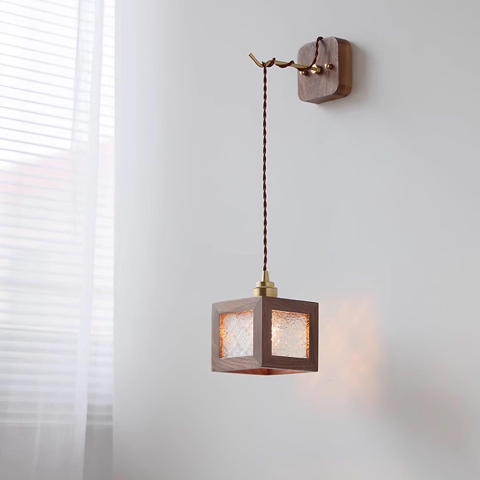 Matilda Wall Lamp Wood Cube - Letslighting