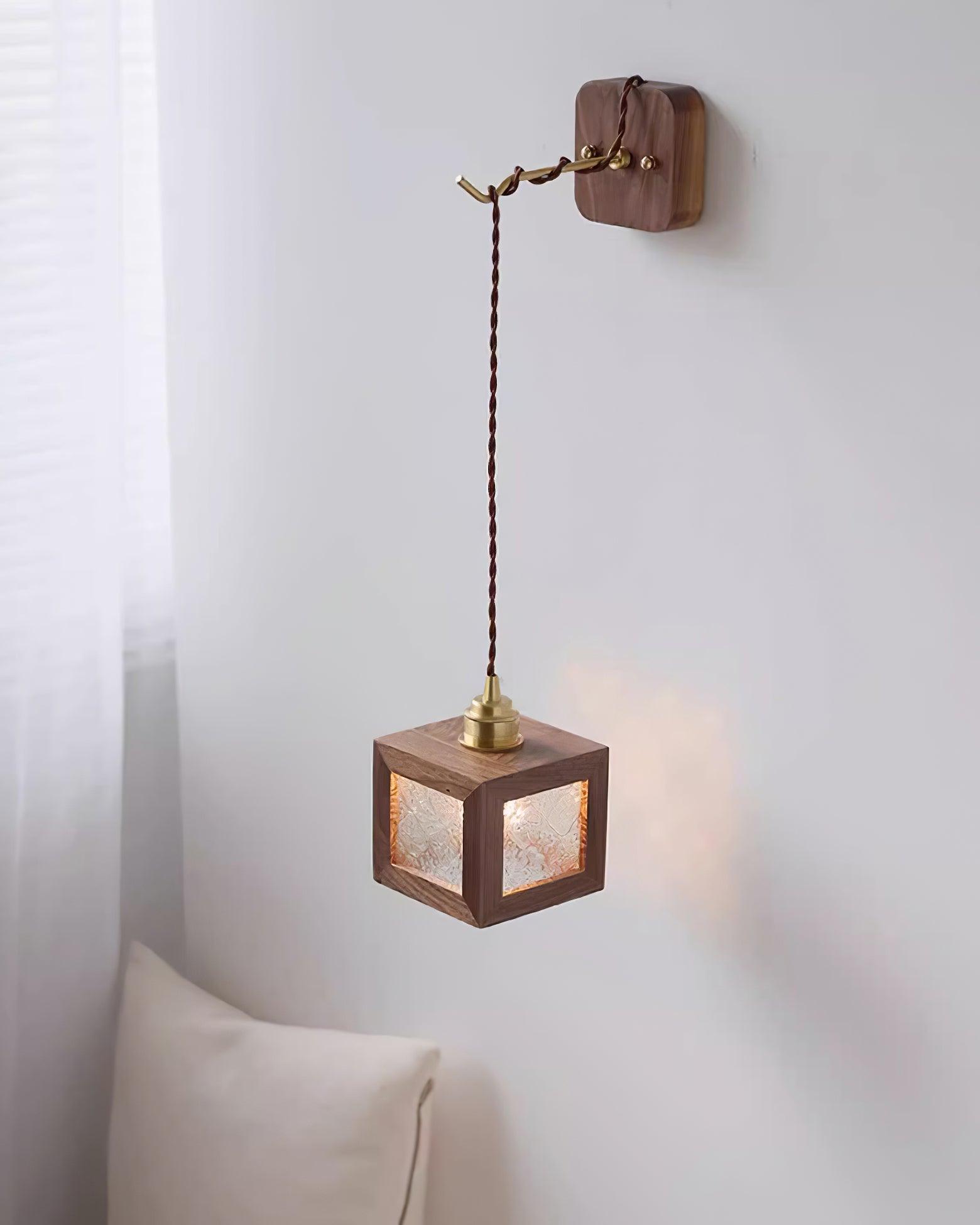 Matilda Wall Lamp Wood Cube - Letslighting