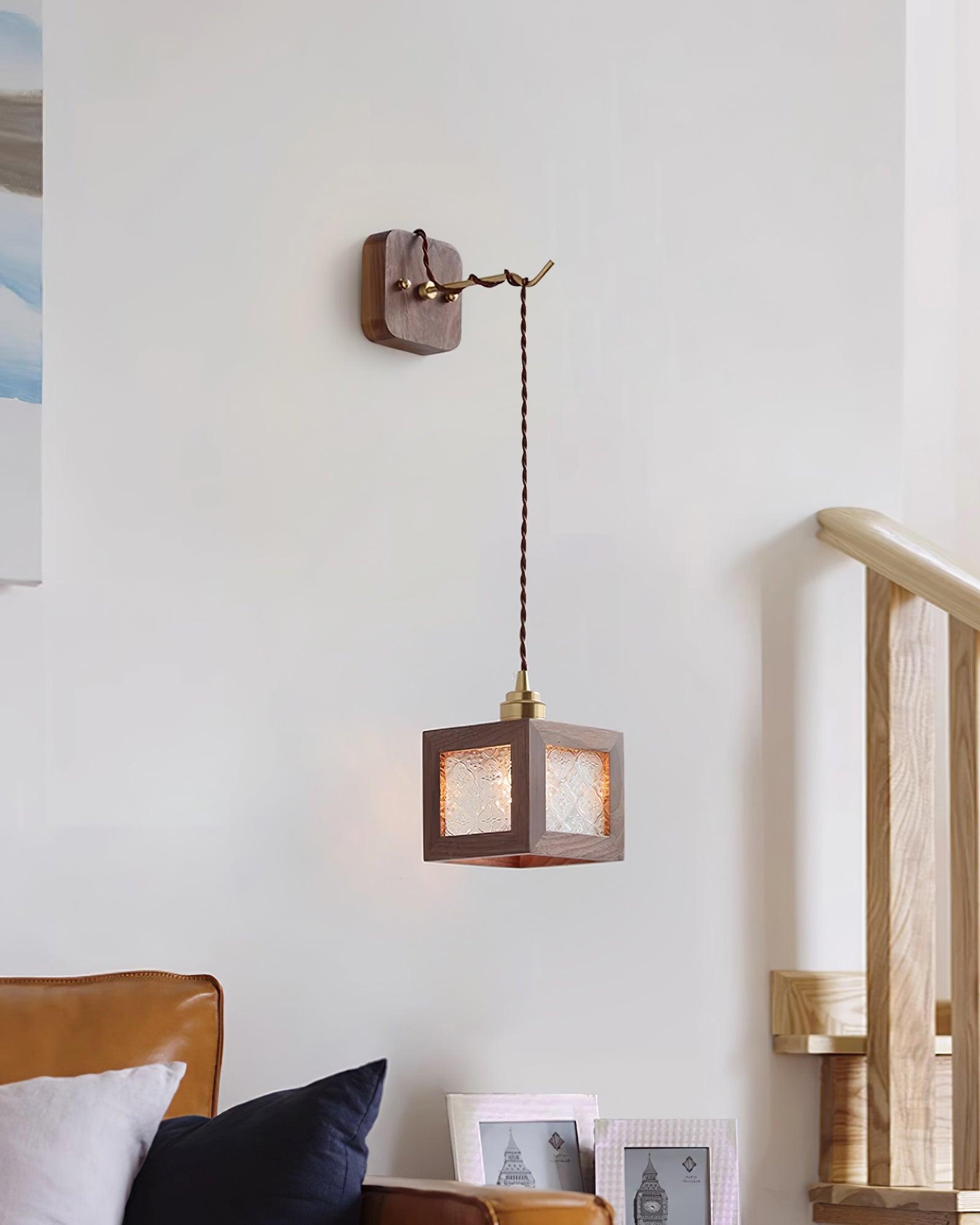 Matilda Wall Lamp Wood Cube - Letslighting