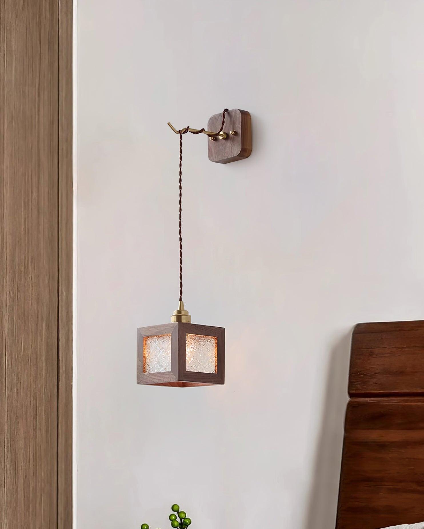 Matilda Wall Lamp Wood Cube - Letslighting