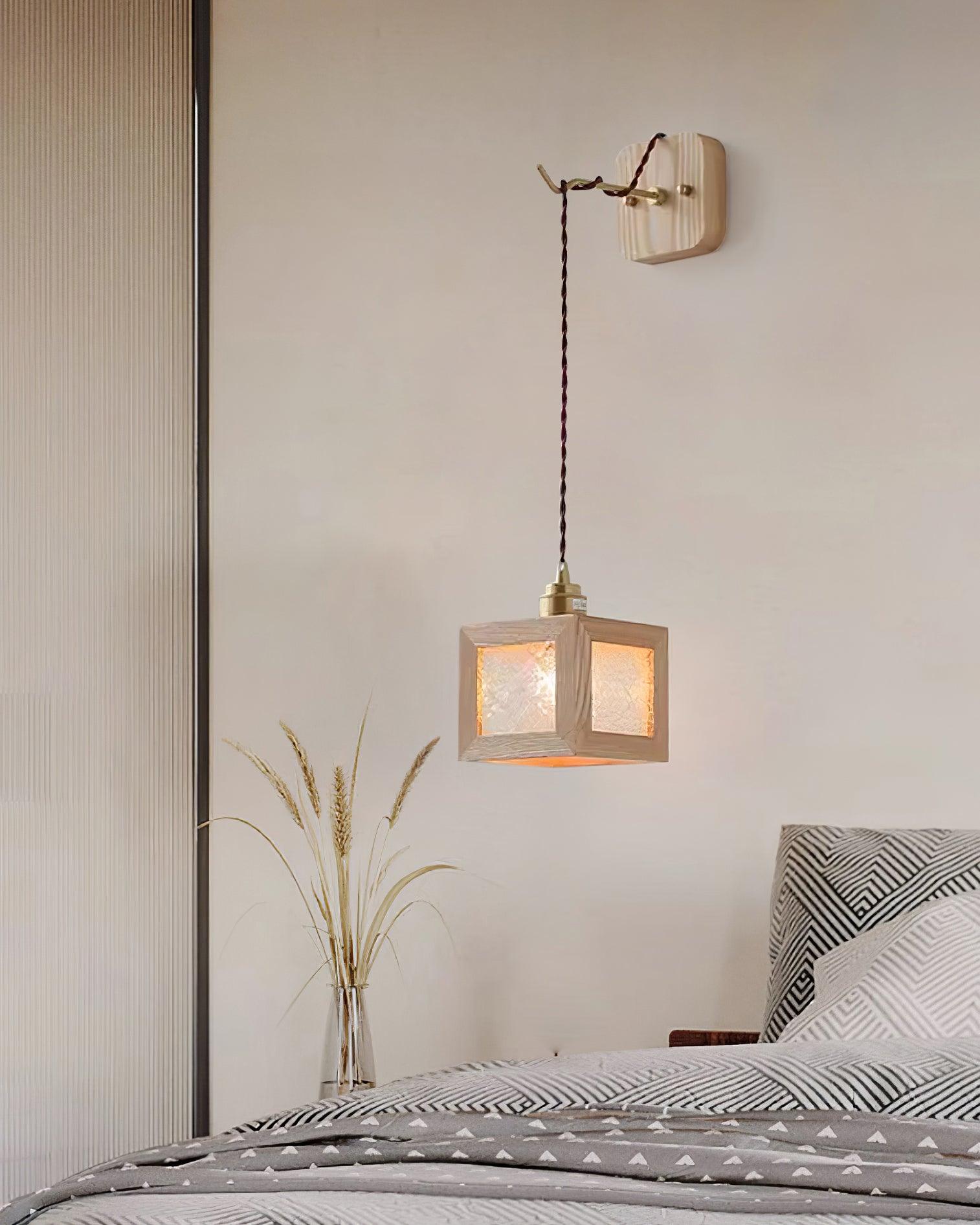 Matilda Wall Lamp Wood Cube - Letslighting